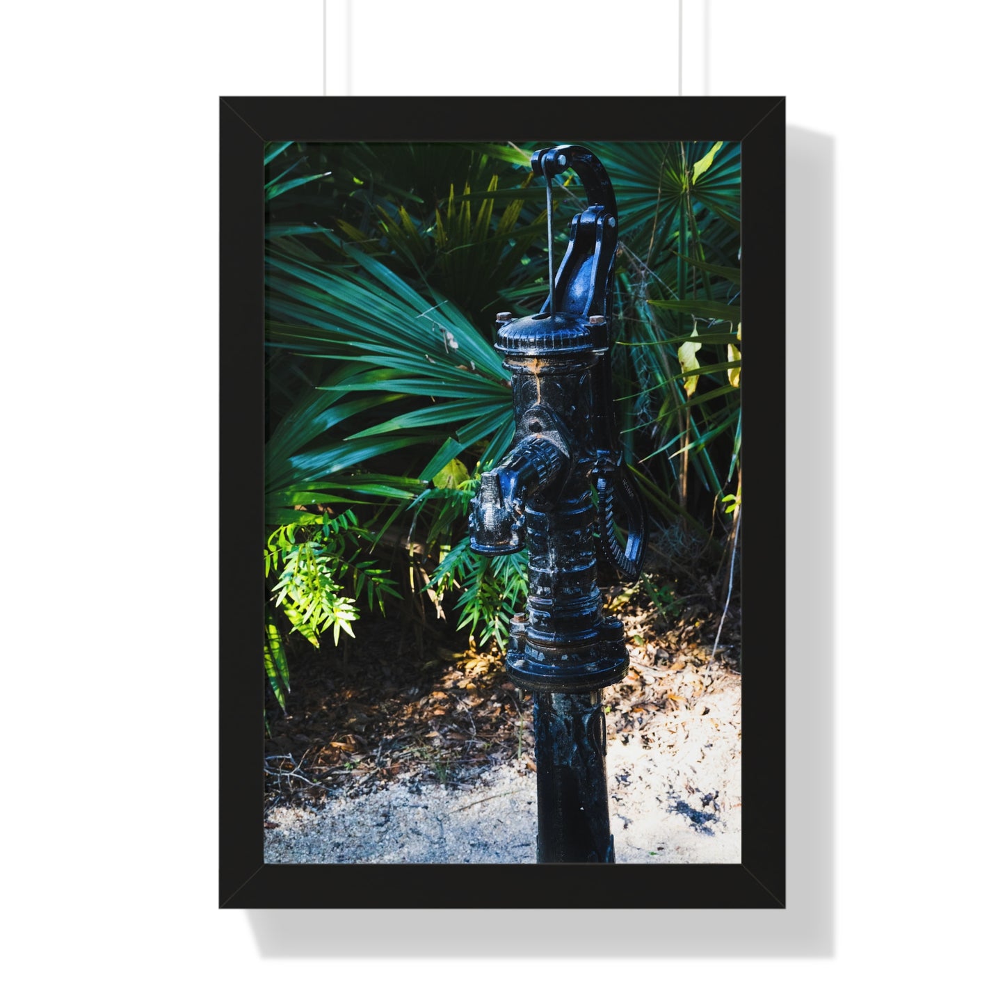 Vintage Water Pump in Nature Photography Print