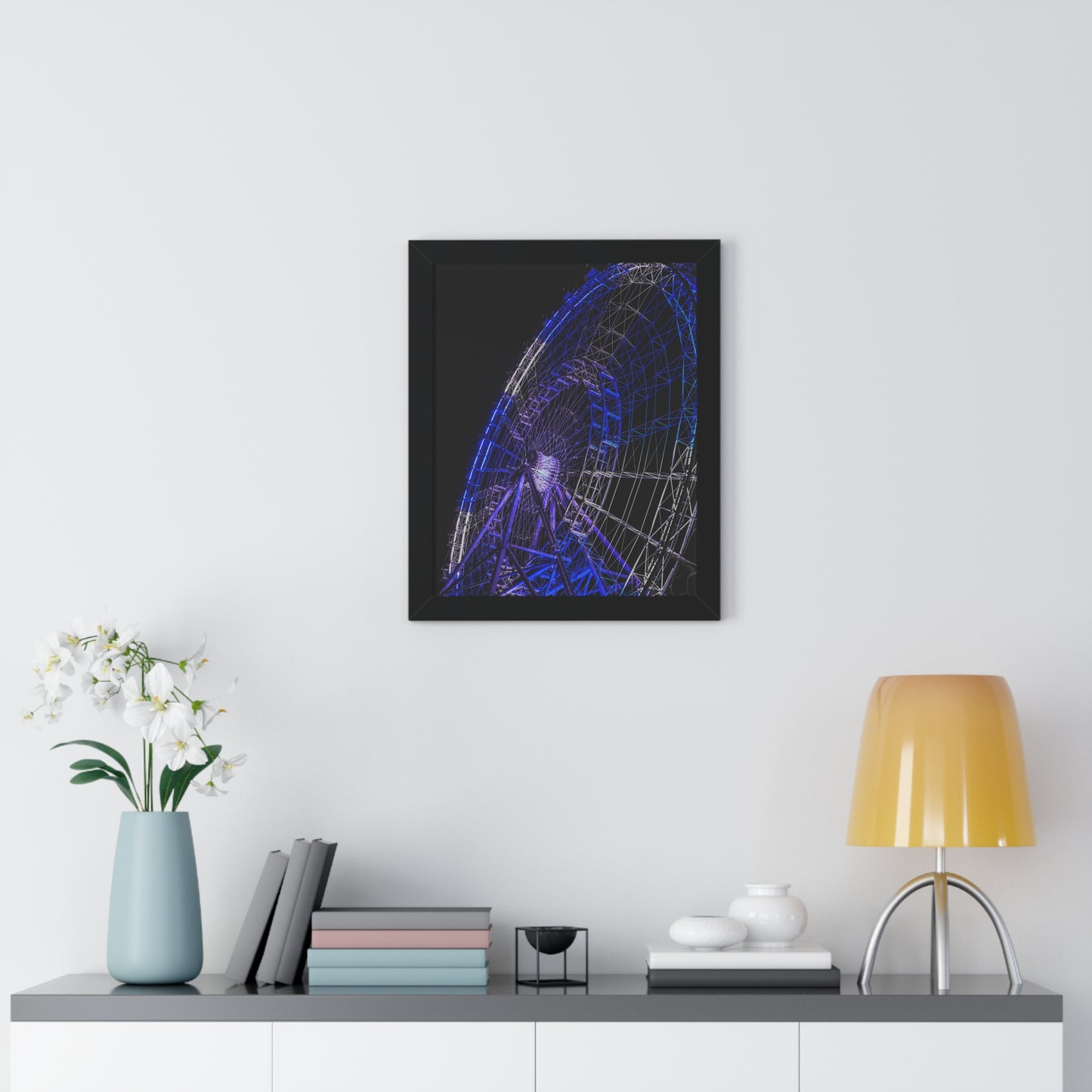 Orlando Eye Illuminated at Night - Framed Photography Print