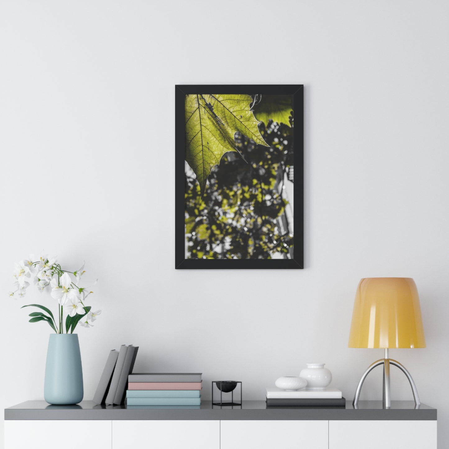 Sloss Furnaces: Nature's Embrace - Close-Up of Leaves - Framed Print