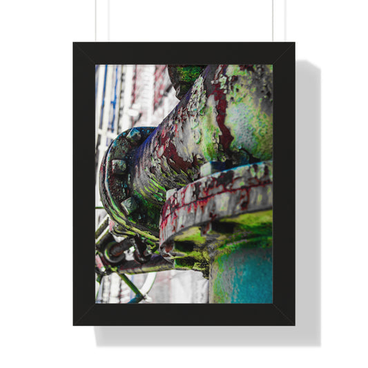 Sloss Furnaces: Rusted Pipes - Framed Print
