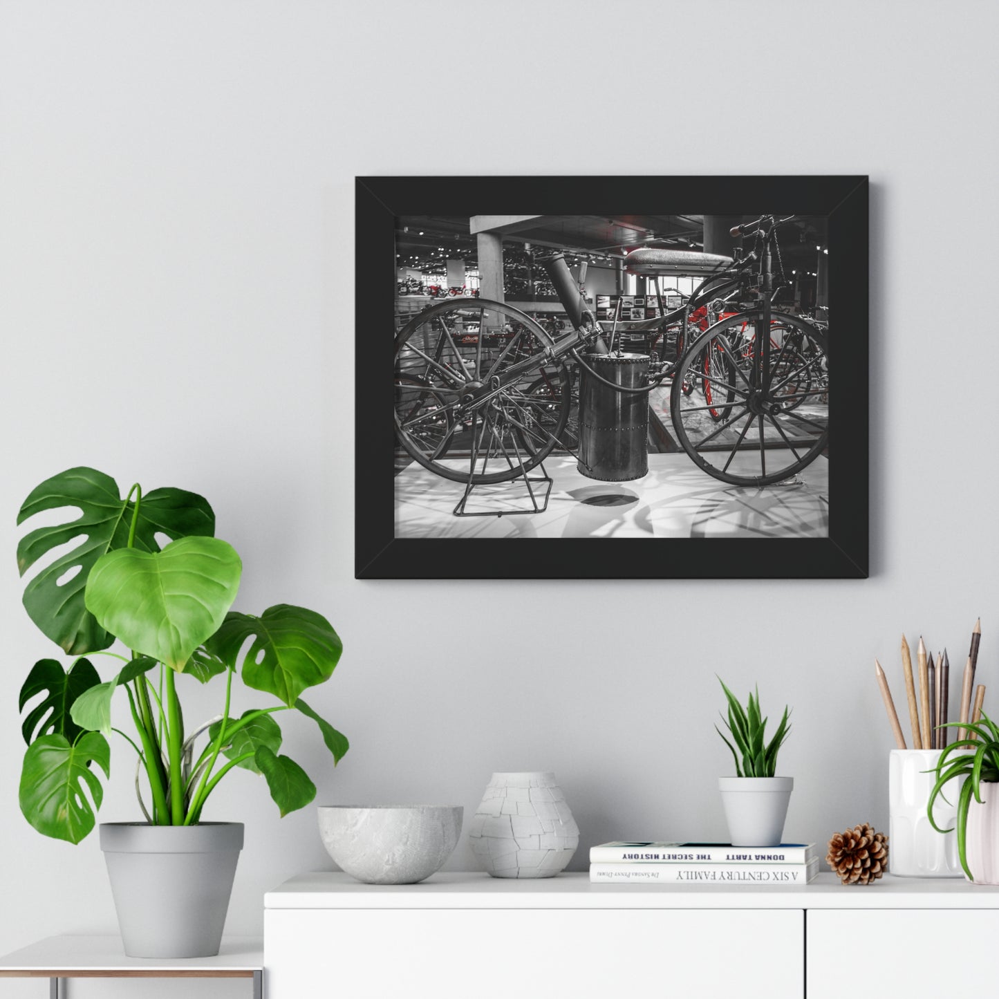 Vintage Bike at the Barber Vintage Motorsports Museum - Framed Print