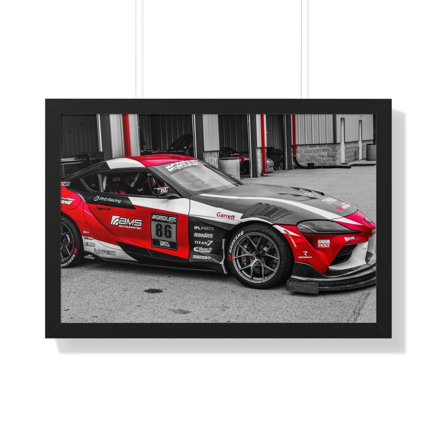 Dynamic Toyota Supra - Framed Print