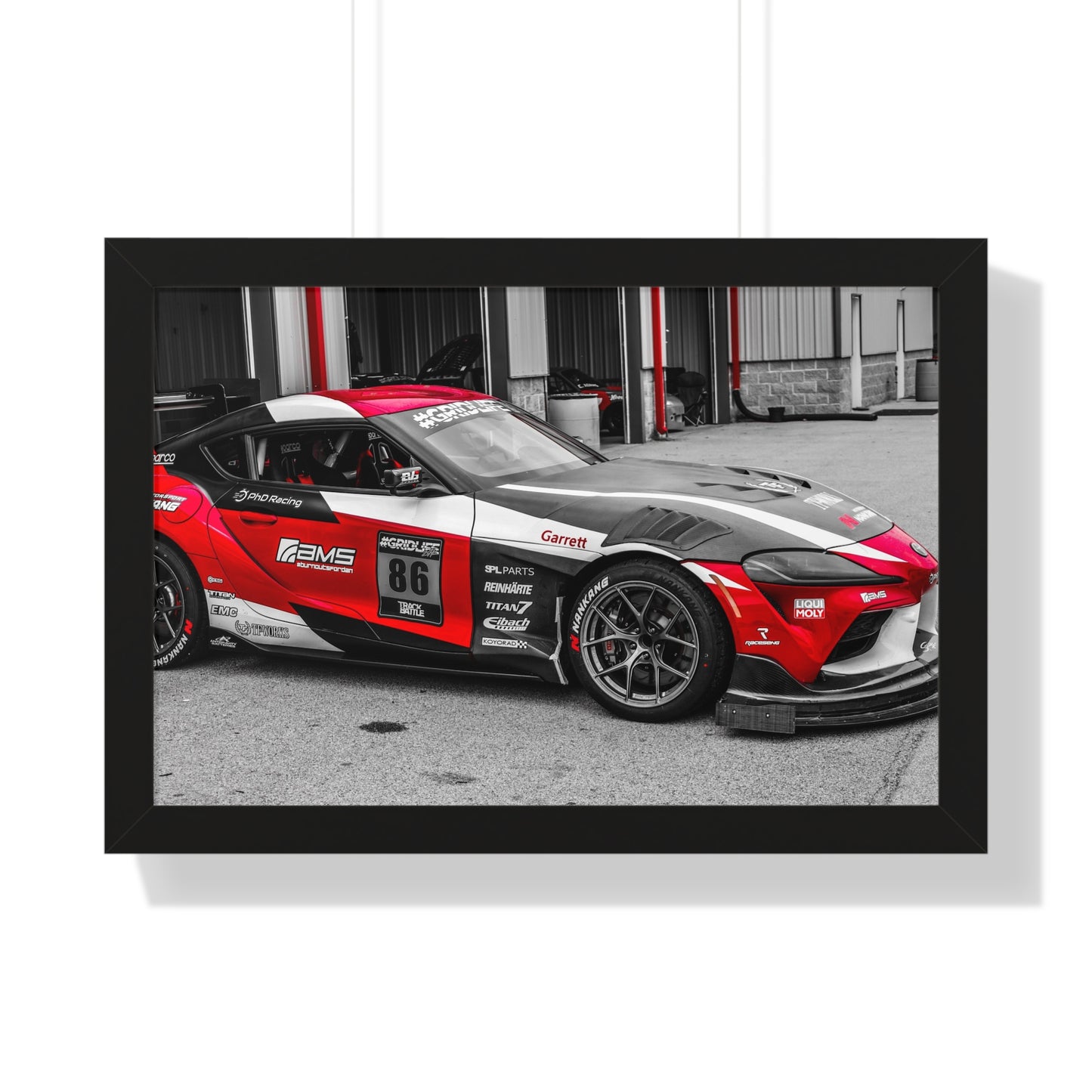 Dynamic Toyota Supra - Framed Print