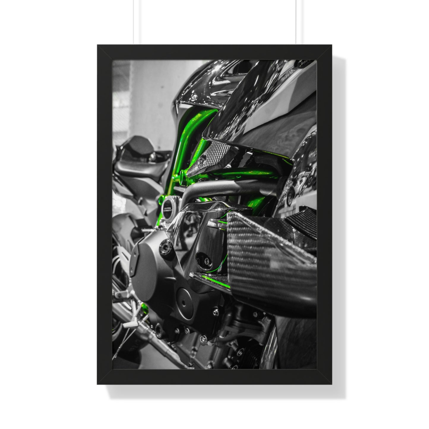 Carbon Fiber Motorcycle Photography Print Home Décor