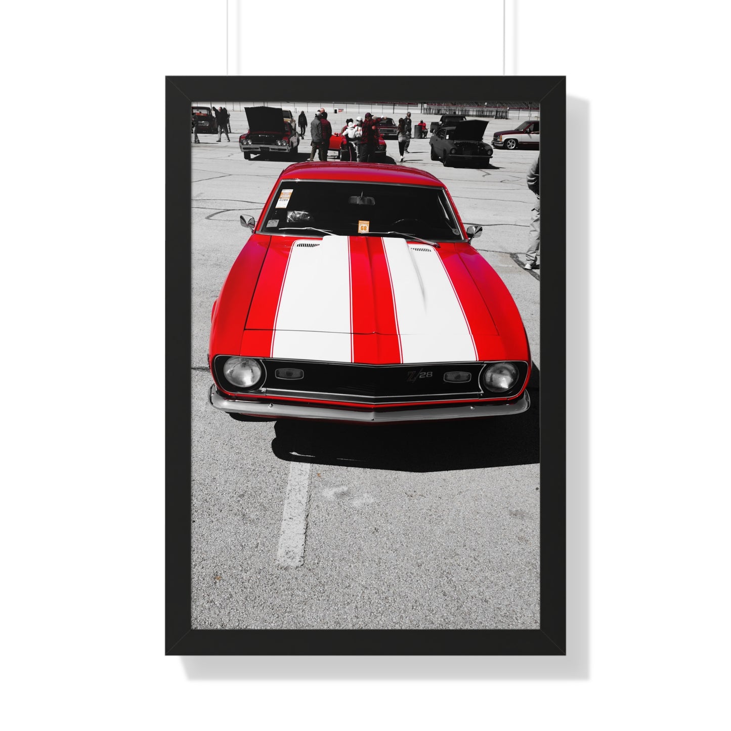 Timeless Beauty Camaro: Vintage Car Glamour - Framed Photography Print