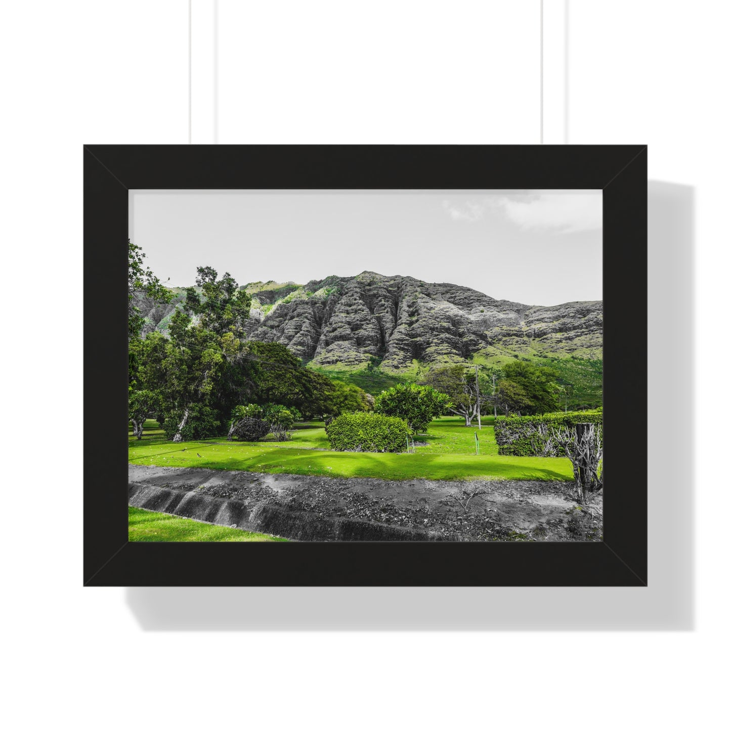 Hawaiian Majesty: Stunning Mountain Range - Framed Photography Print