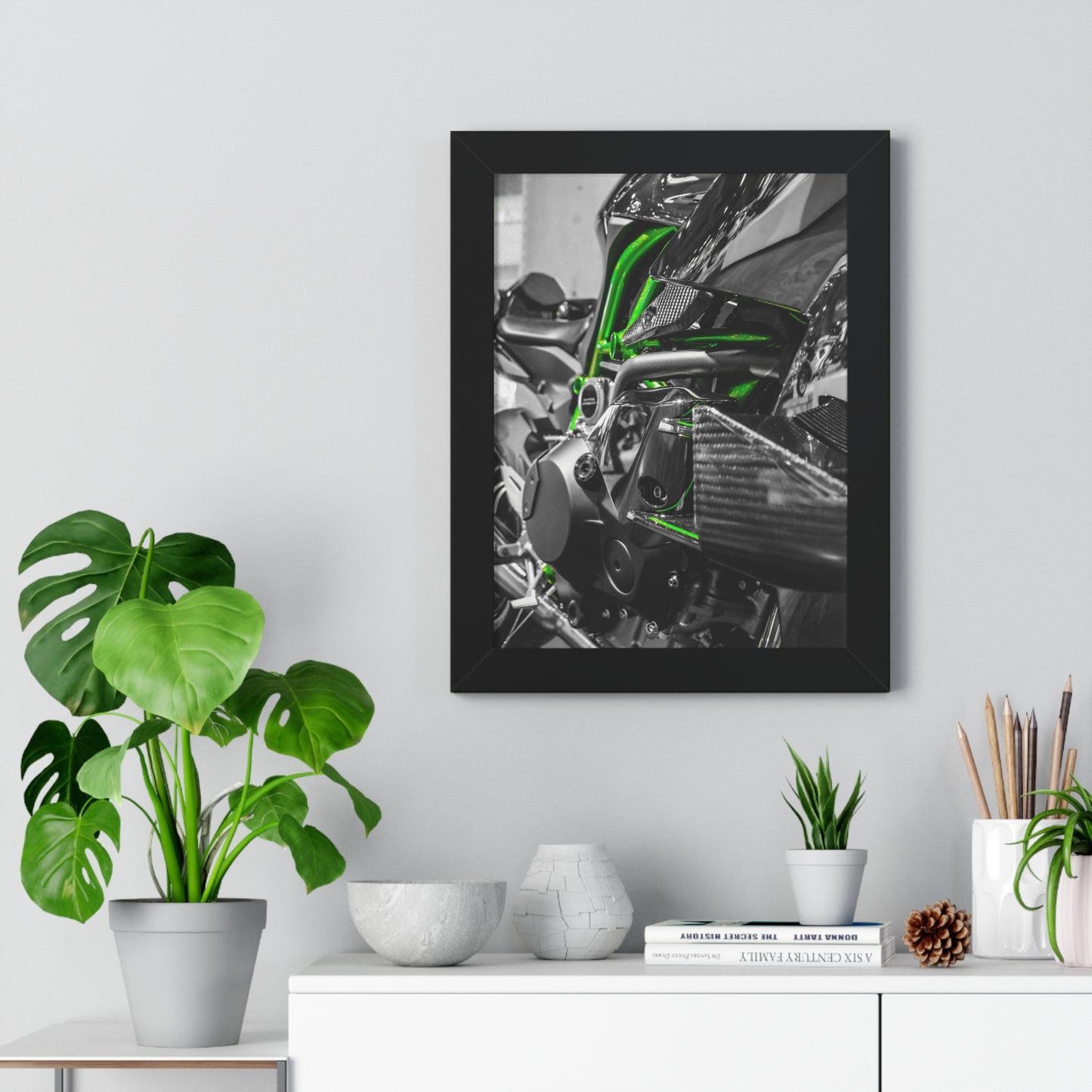 Carbon Fiber Motorcycle Photography Print Home Décor