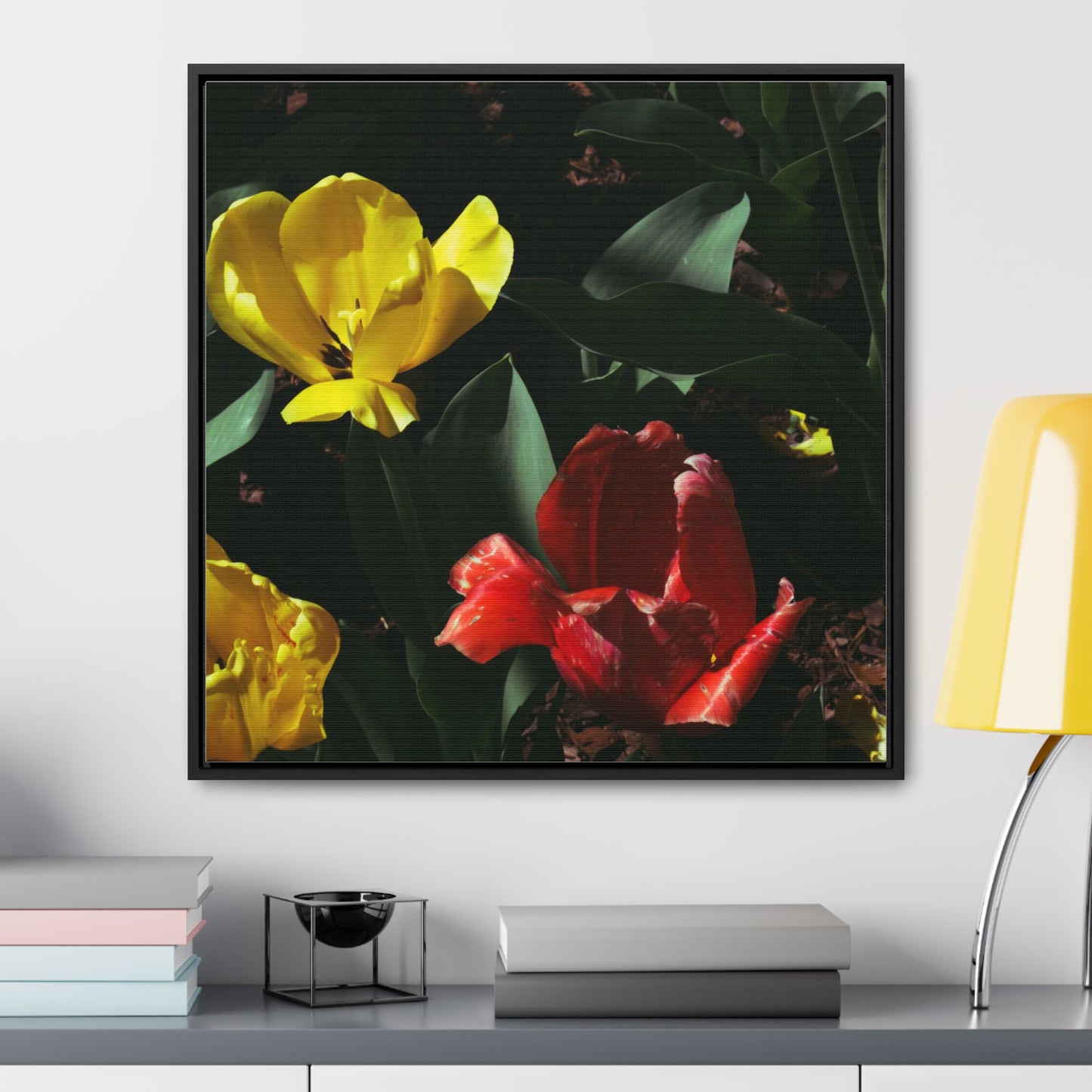 Vibrant Tulips at Cheekwood Gardens - Framed Canvas Print