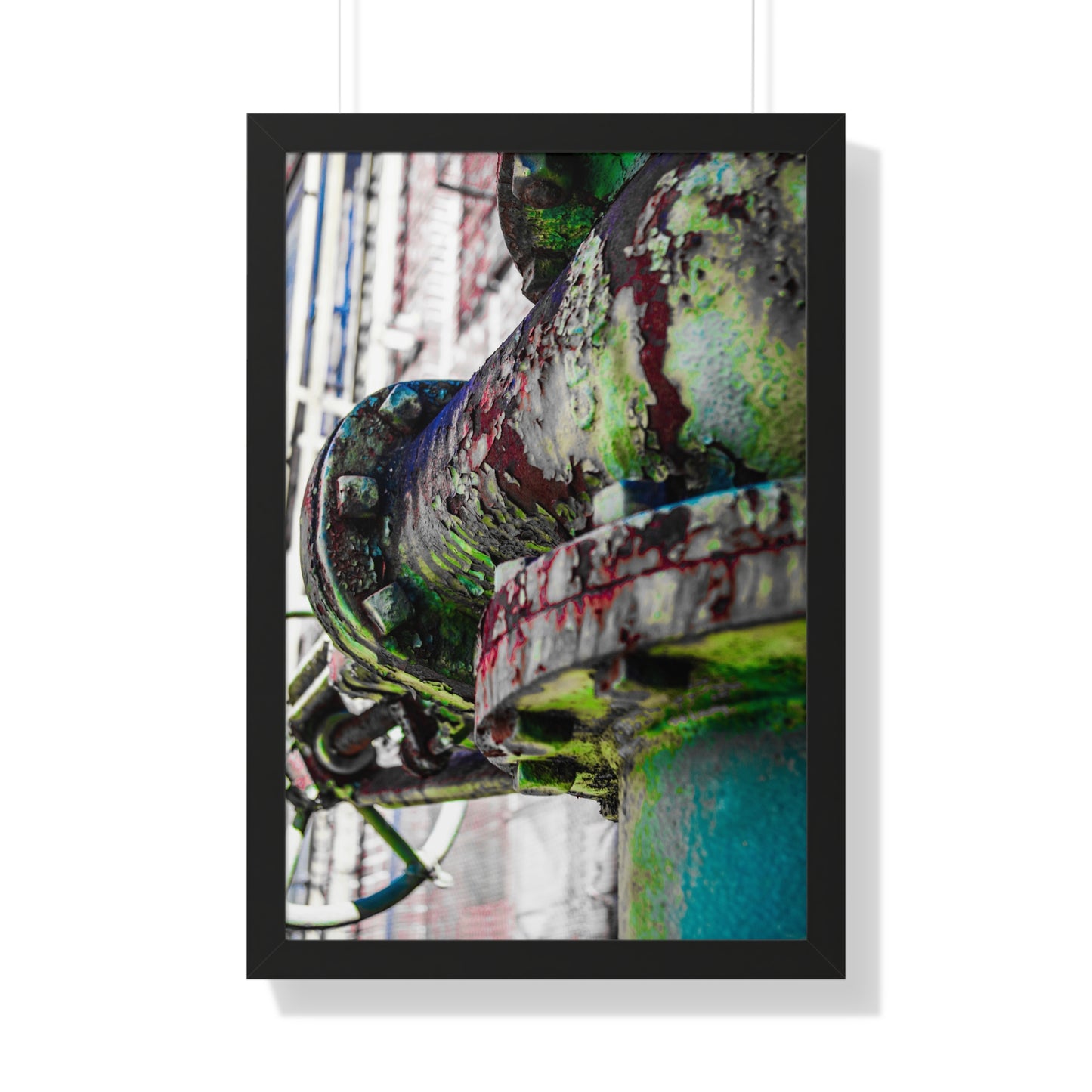 Sloss Furnaces: Rusted Pipes - Framed Print