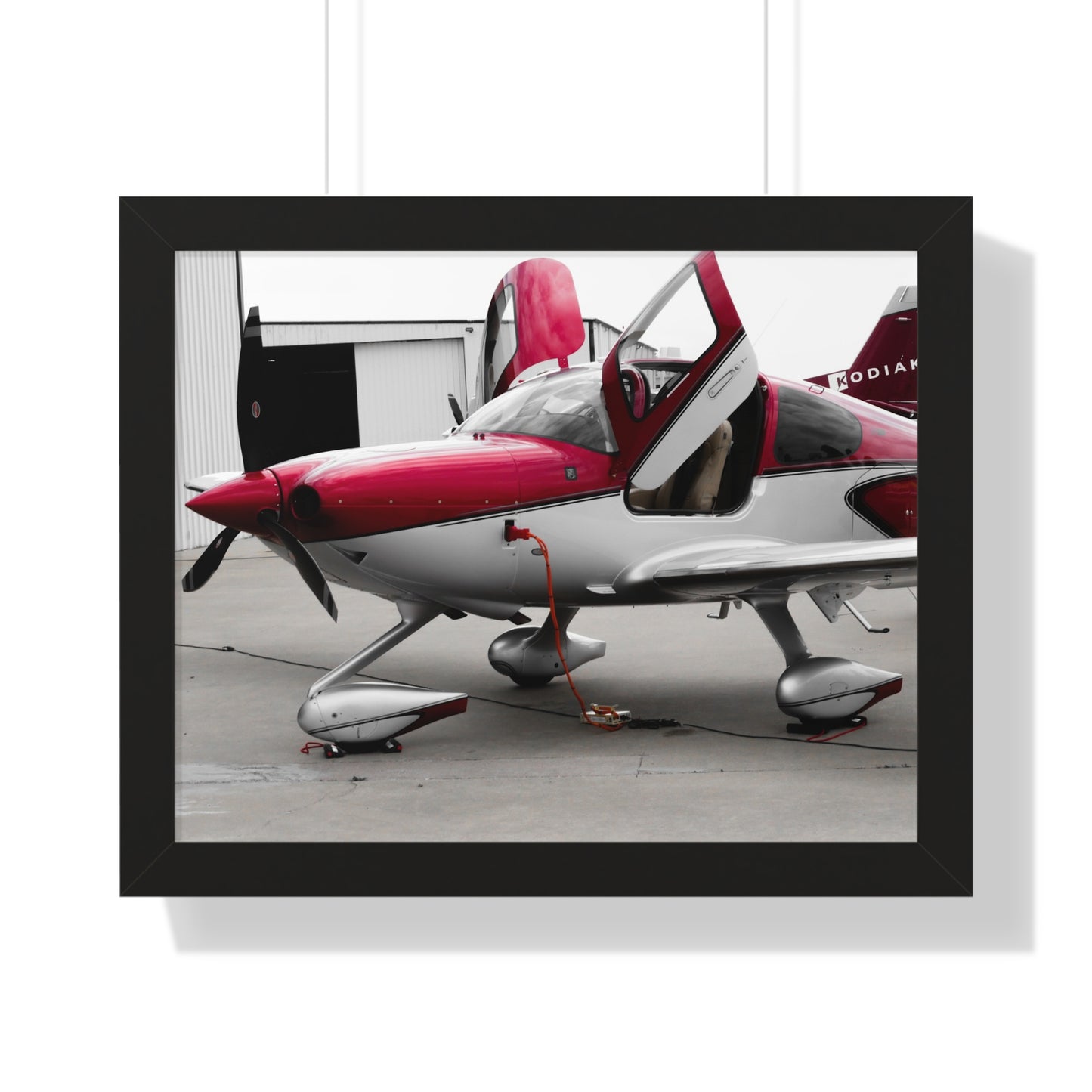 Airplane Awaiting Adventure: Outside the Hangar - Framed Photography Print