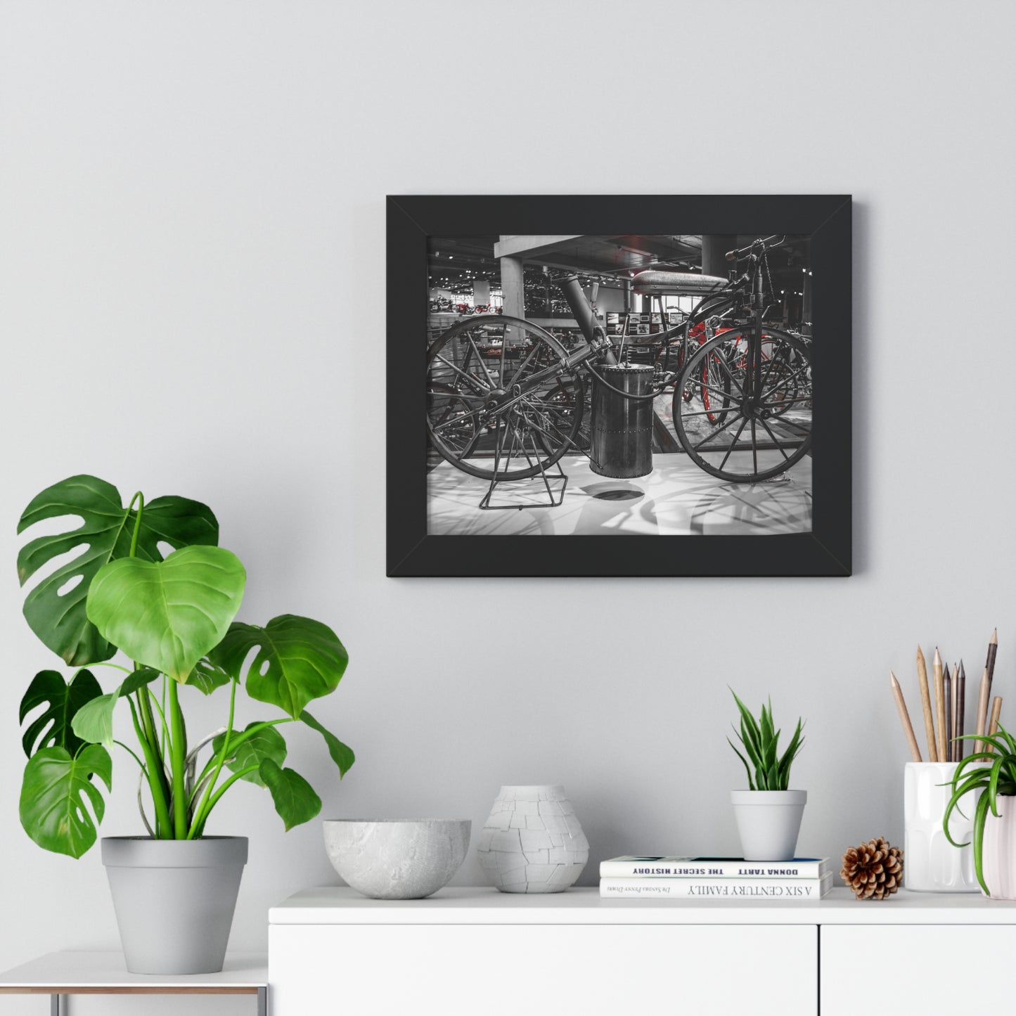 Vintage Bike at the Barber Vintage Motorsports Museum - Framed Print