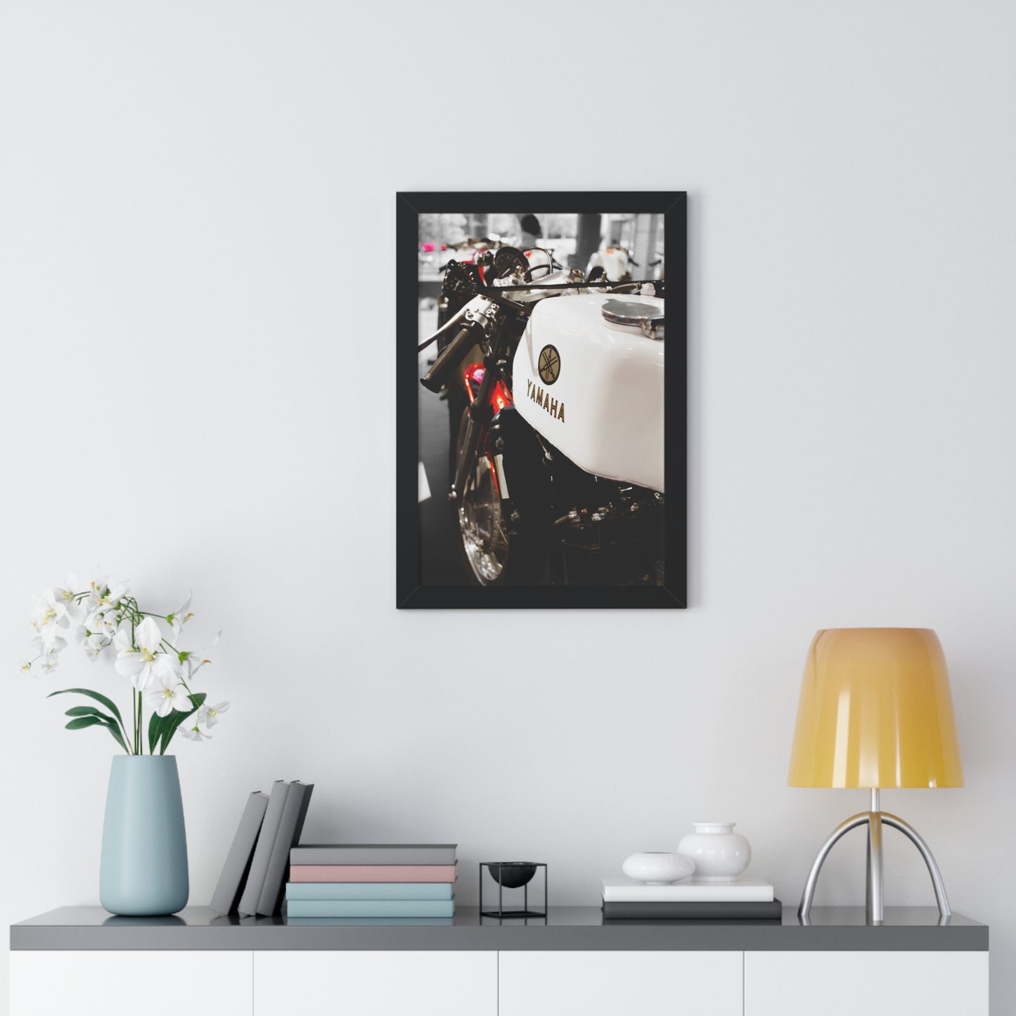 Yamaha Motorcycle at the Barber Vintage Motorsports Museum - Framed Print