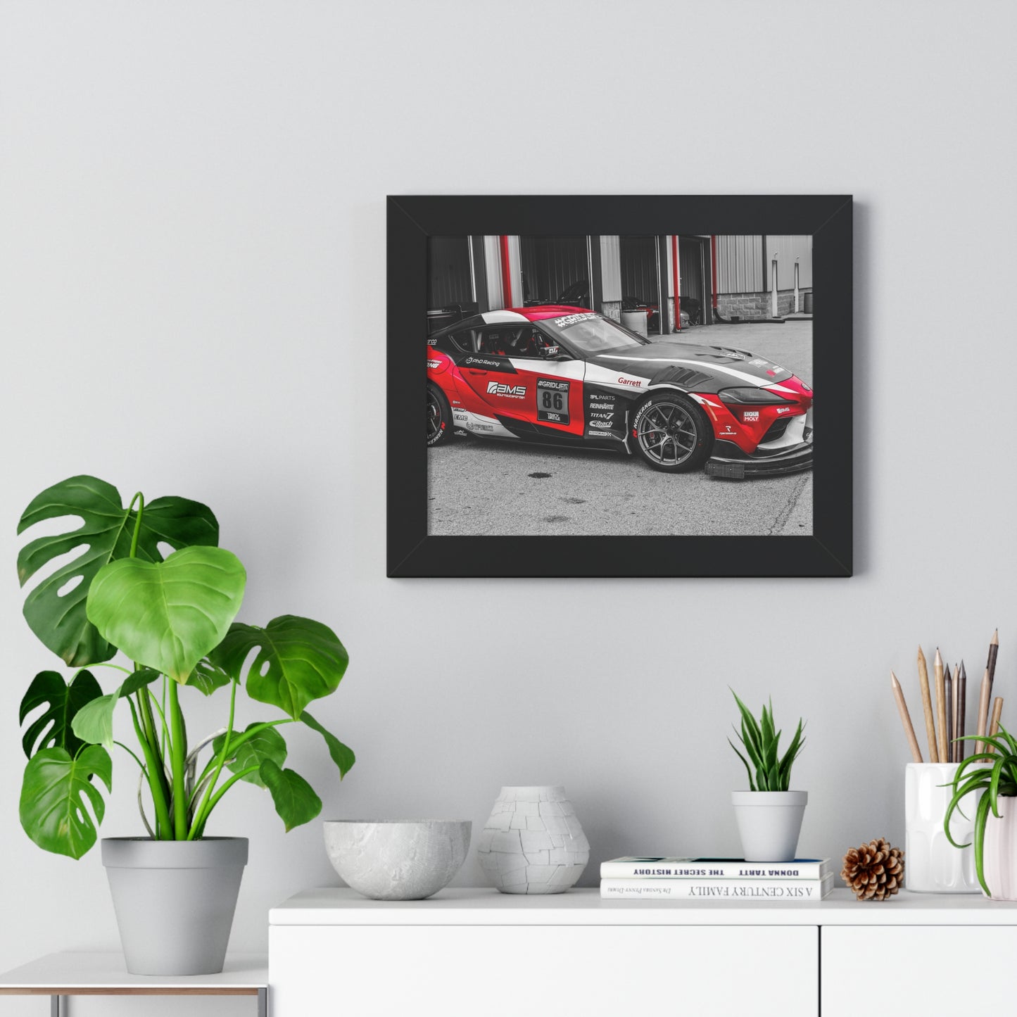 Dynamic Toyota Supra - Framed Print