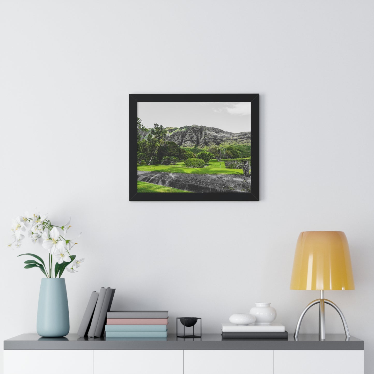 Hawaiian Majesty: Stunning Mountain Range - Framed Photography Print