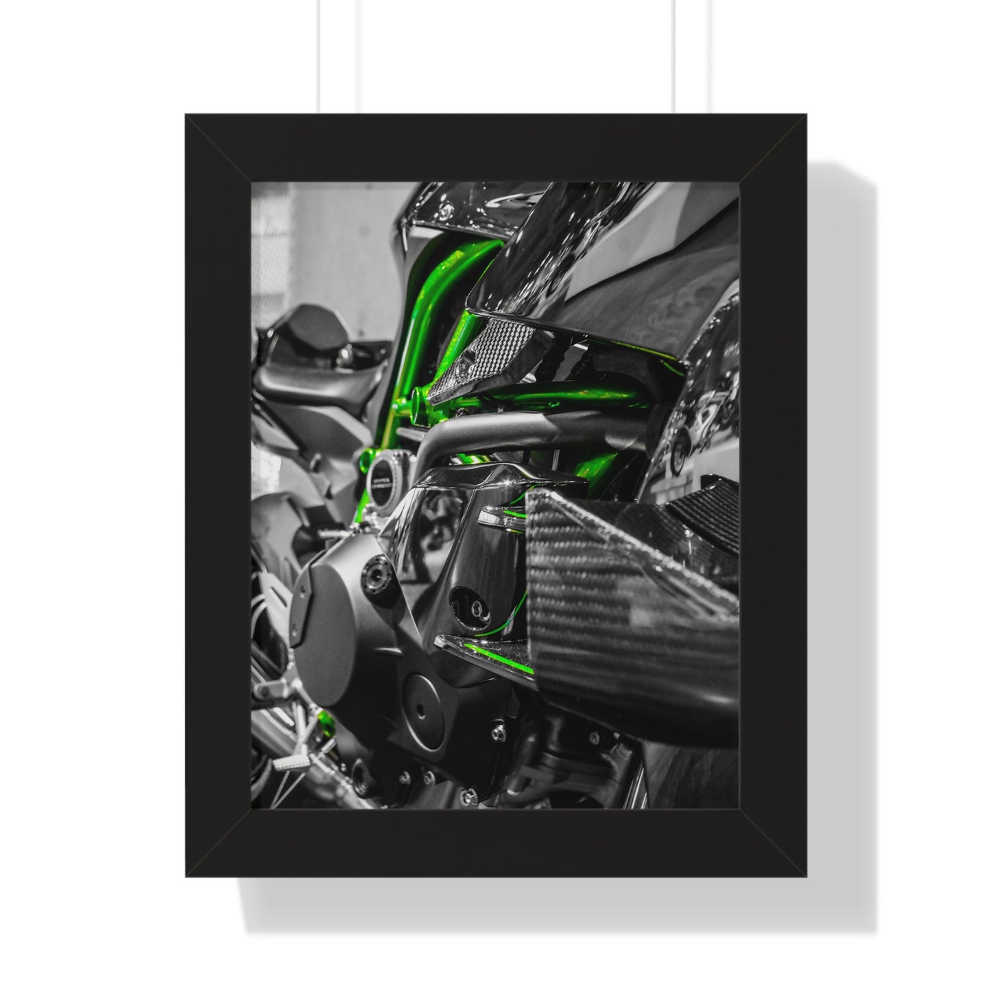 Carbon Fiber Motorcycle Photography Print Home Décor