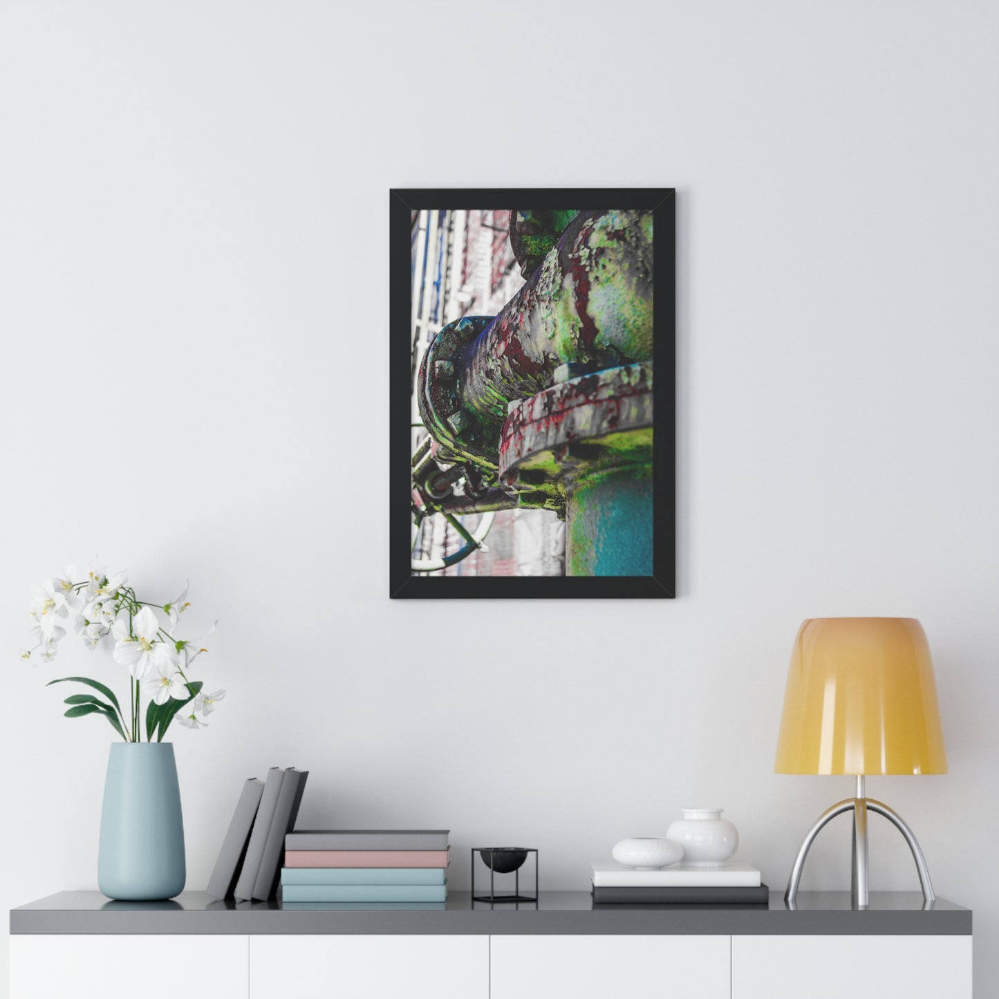 Sloss Furnaces: Rusted Pipes - Framed Print