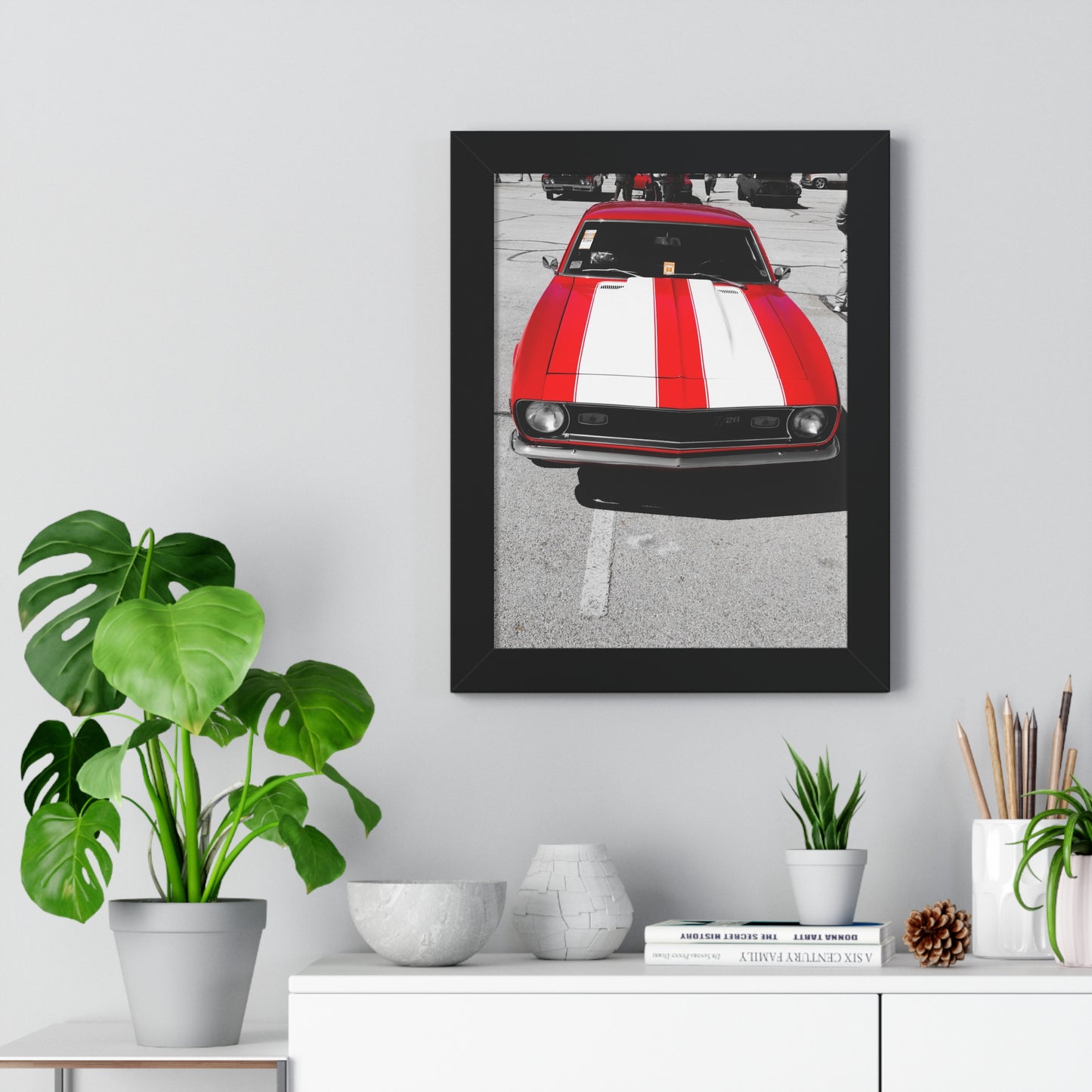 Timeless Beauty Camaro: Vintage Car Glamour - Framed Photography Print