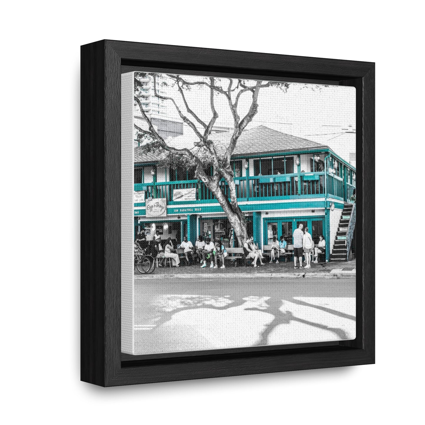 Tropical Dining: Hawaiian Restaurant Experience - Framed Canvas Print