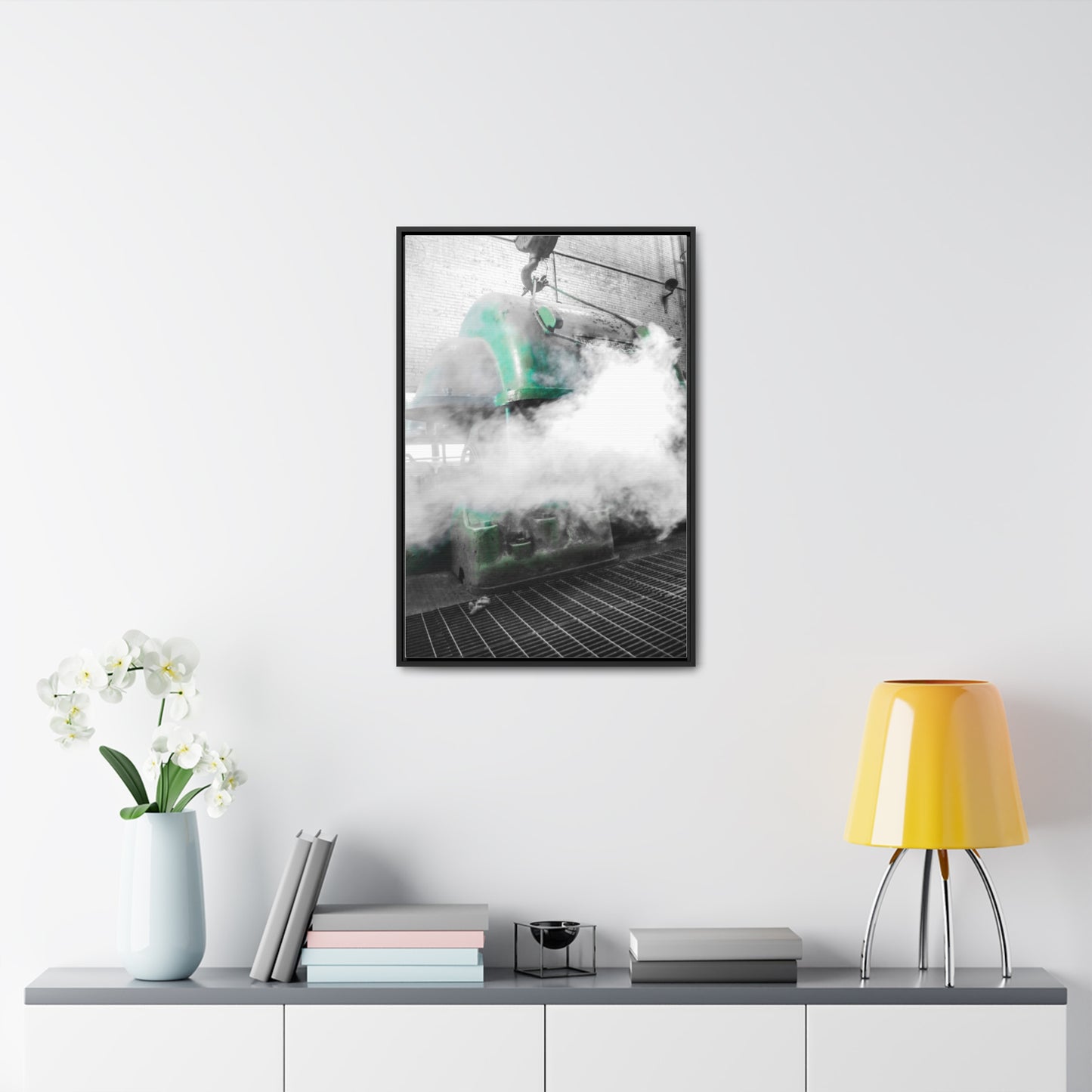 Sloss Furnaces: Steam and Shadows - Framed Photography Print