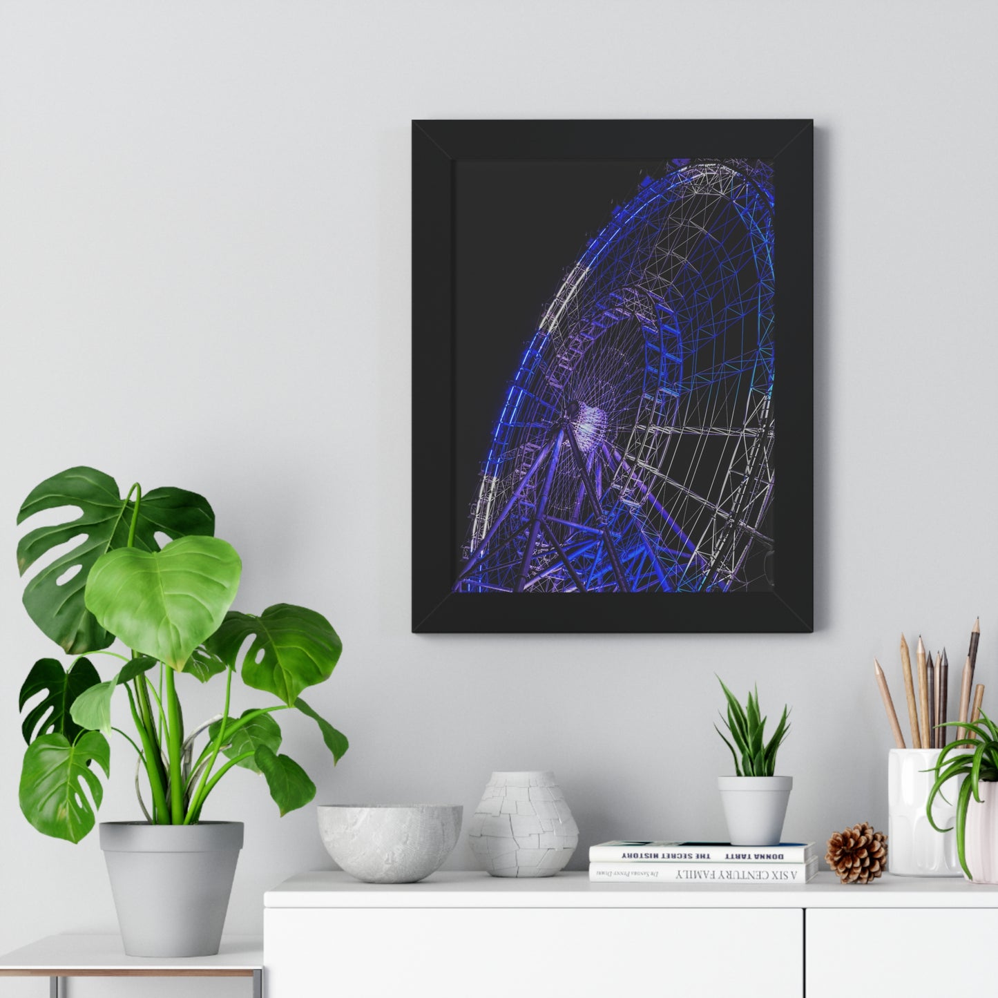 Orlando Eye Illuminated at Night - Framed Photography Print