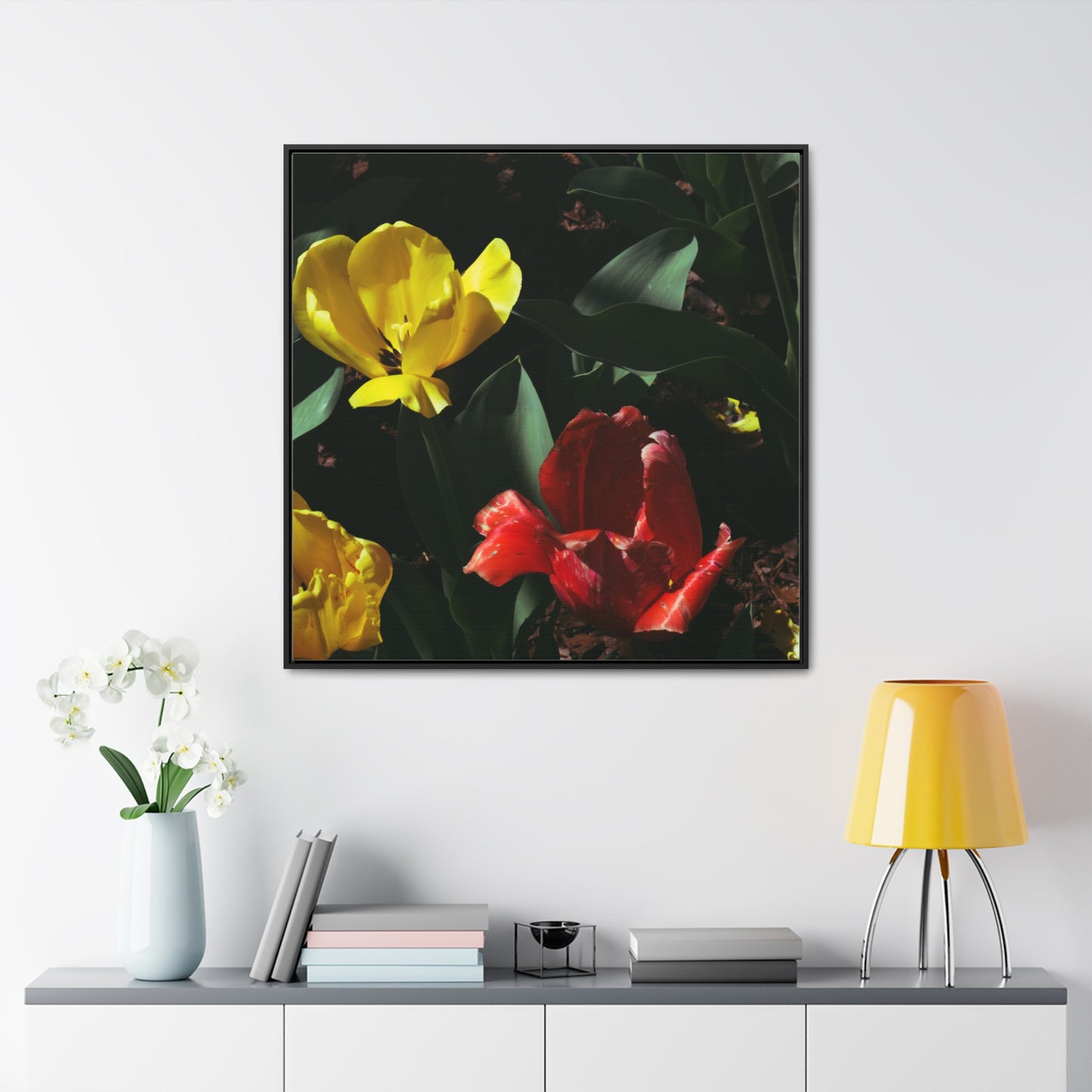 Vibrant Tulips at Cheekwood Gardens - Framed Canvas Print