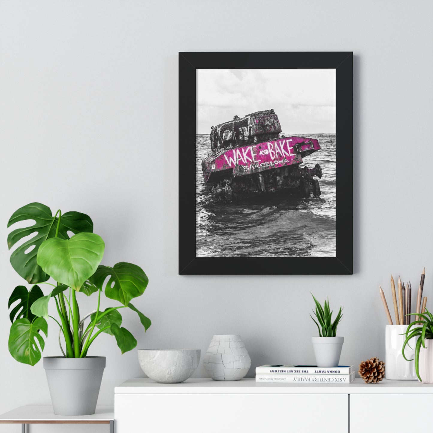 Rusty Canvas: Vintage Tank in Puerto Rico - Framed Photography Print