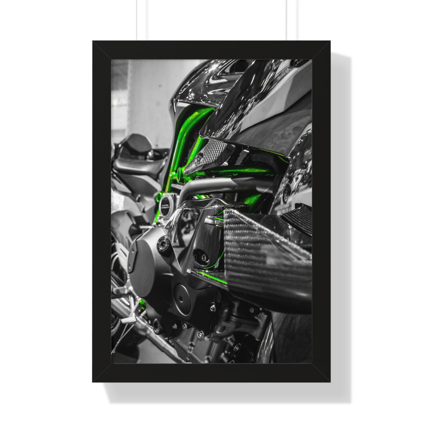 Carbon Fiber Motorcycle Photography Print Home Décor