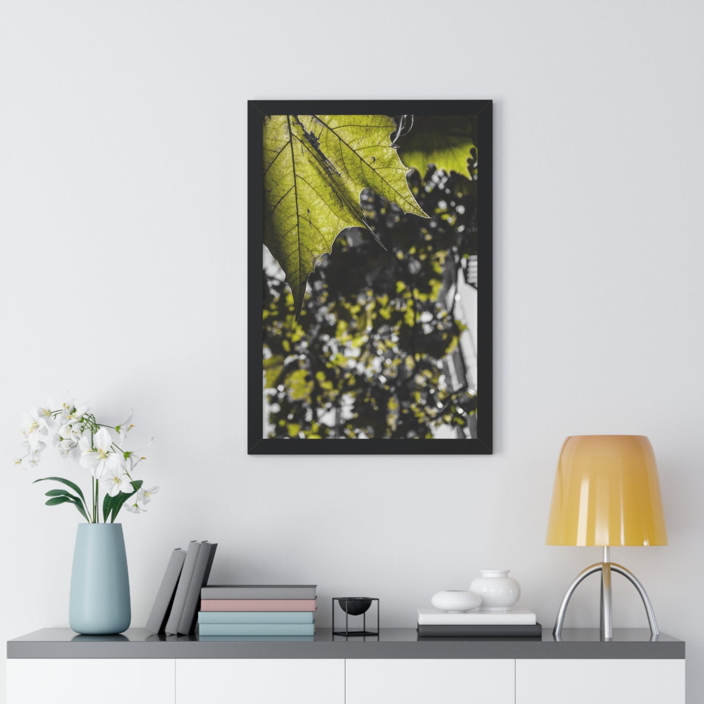 Sloss Furnaces: Nature's Embrace - Close-Up of Leaves - Framed Print