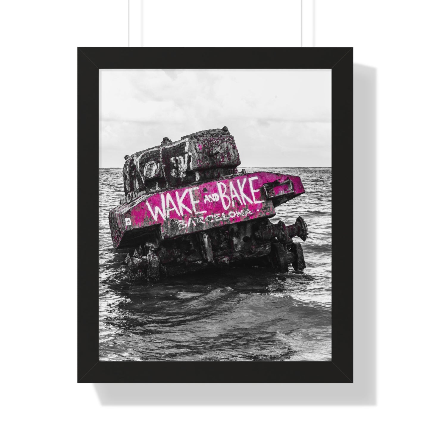 Rusty Canvas: Vintage Tank in Puerto Rico - Framed Photography Print