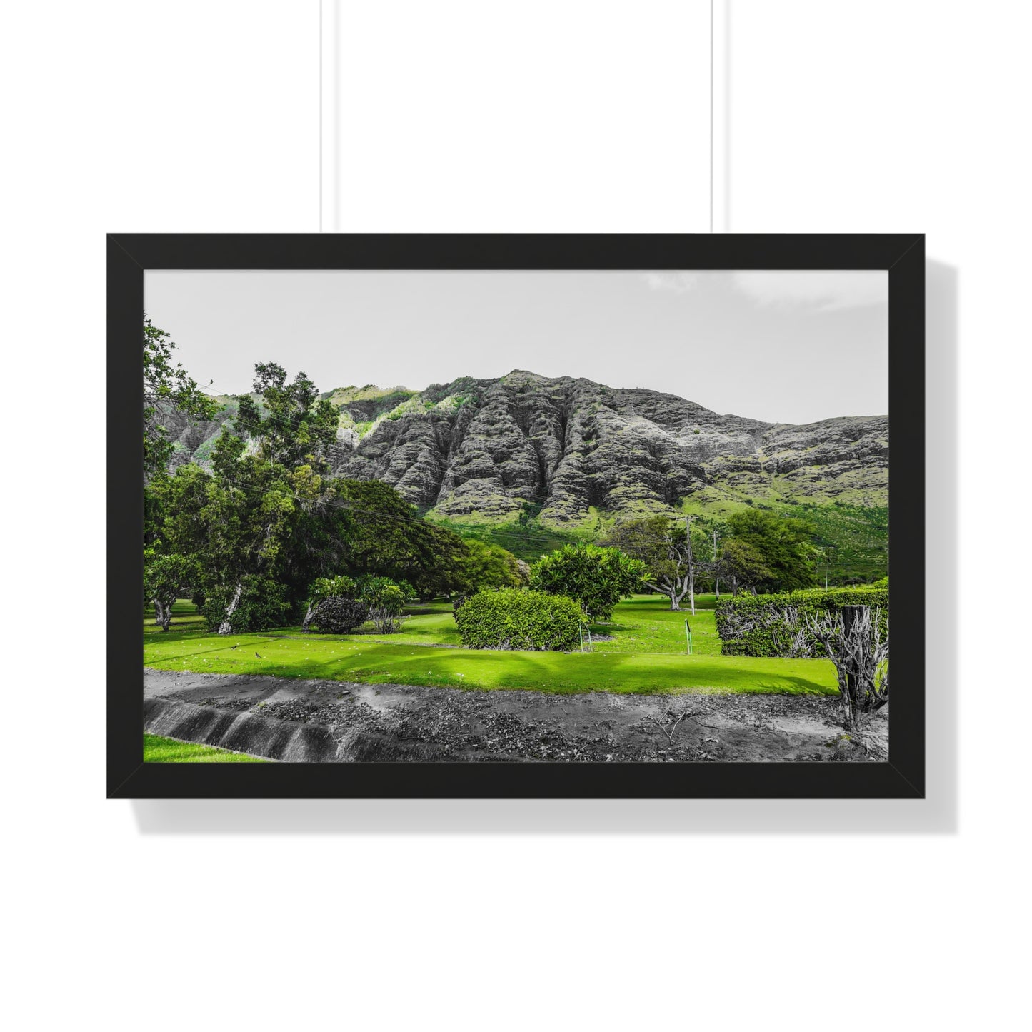 Hawaiian Majesty: Stunning Mountain Range - Framed Photography Print
