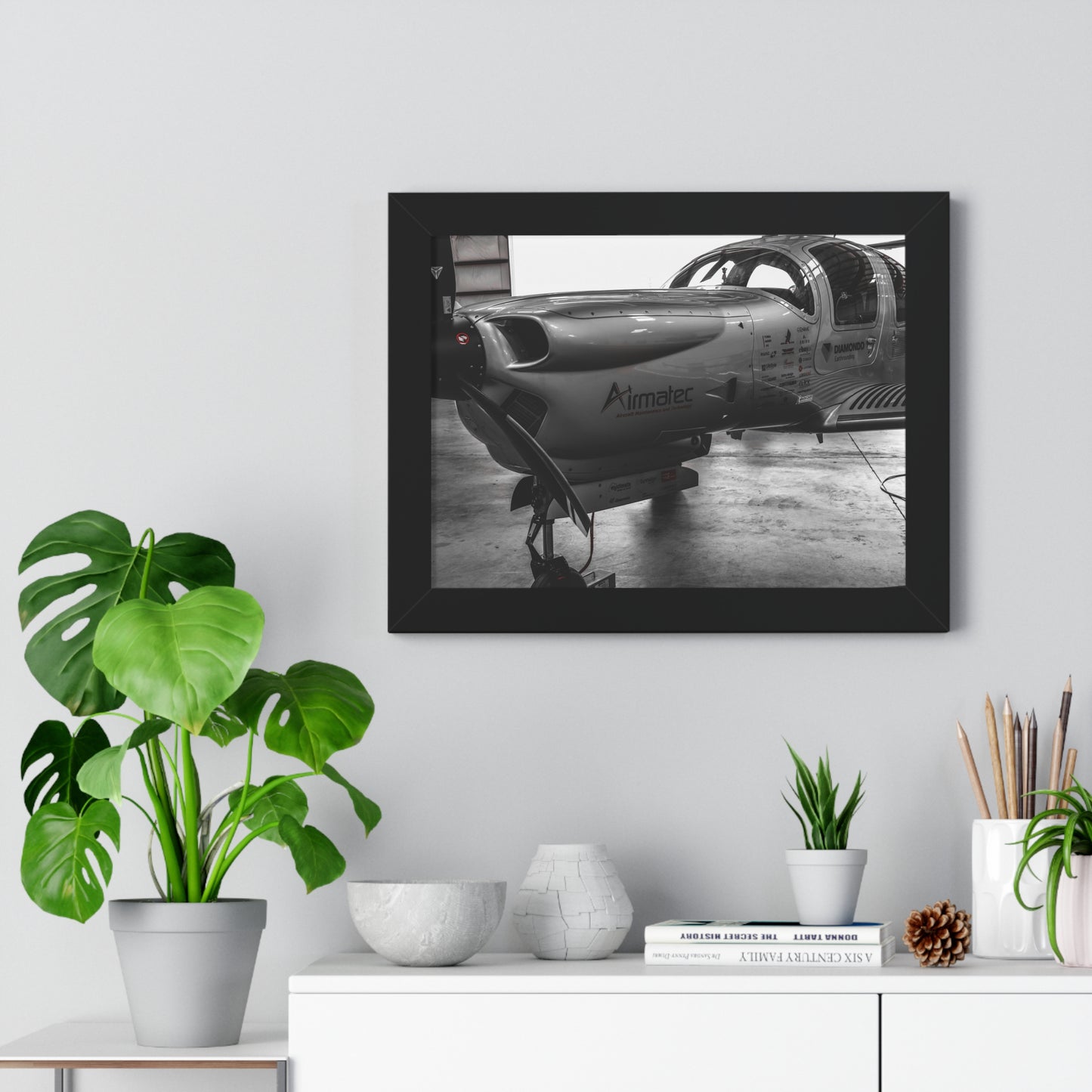 Aviation Spectacle: Airplane at Texas Air Show - Framed Photography Print