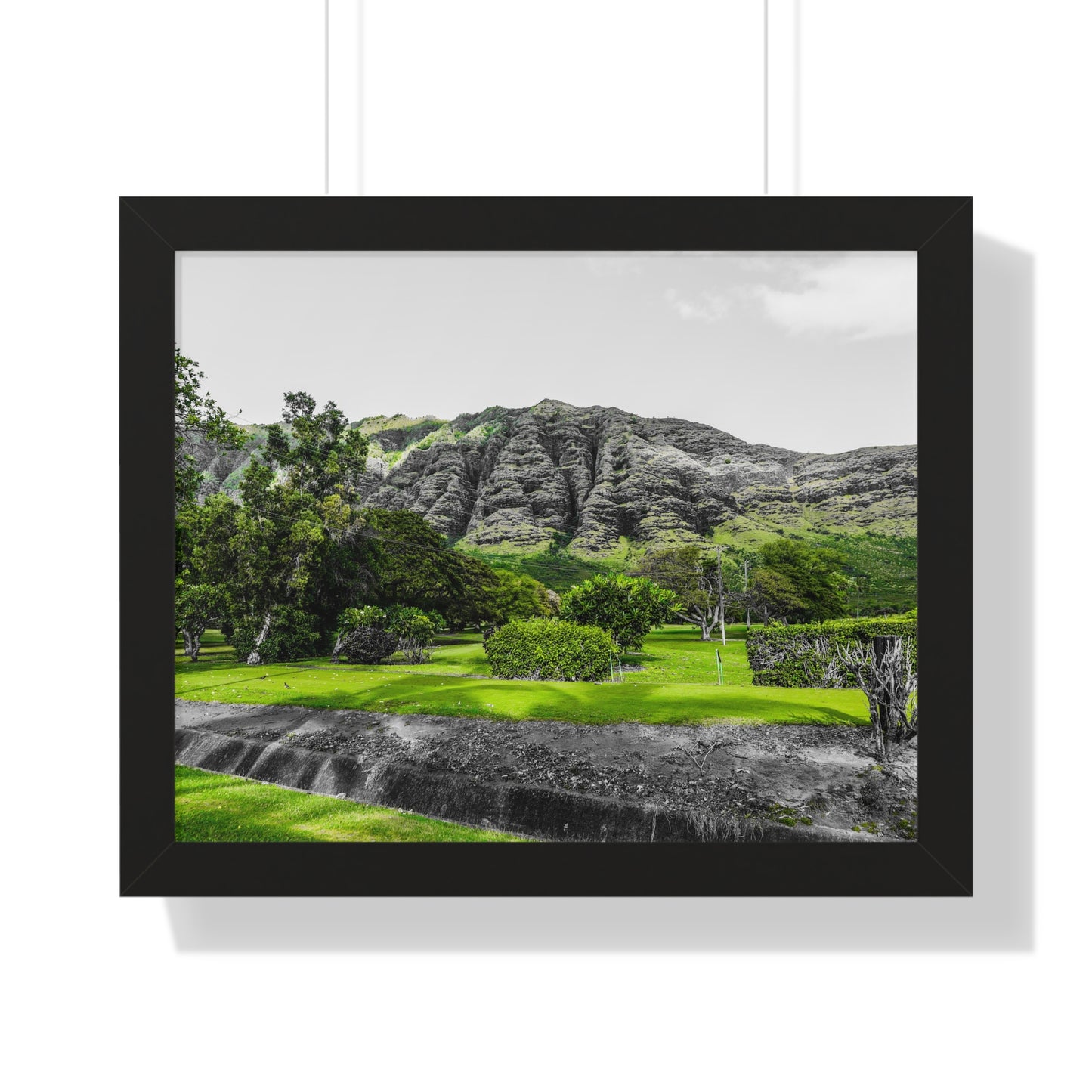 Hawaiian Majesty: Stunning Mountain Range - Framed Photography Print