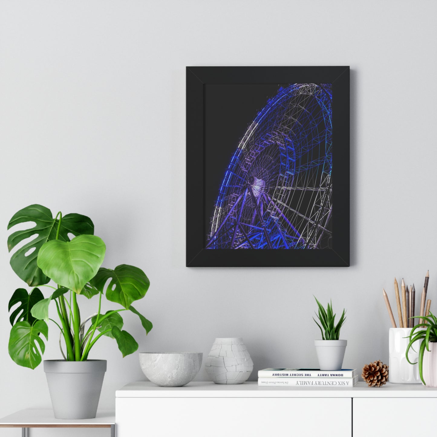 Orlando Eye Illuminated at Night - Framed Photography Print