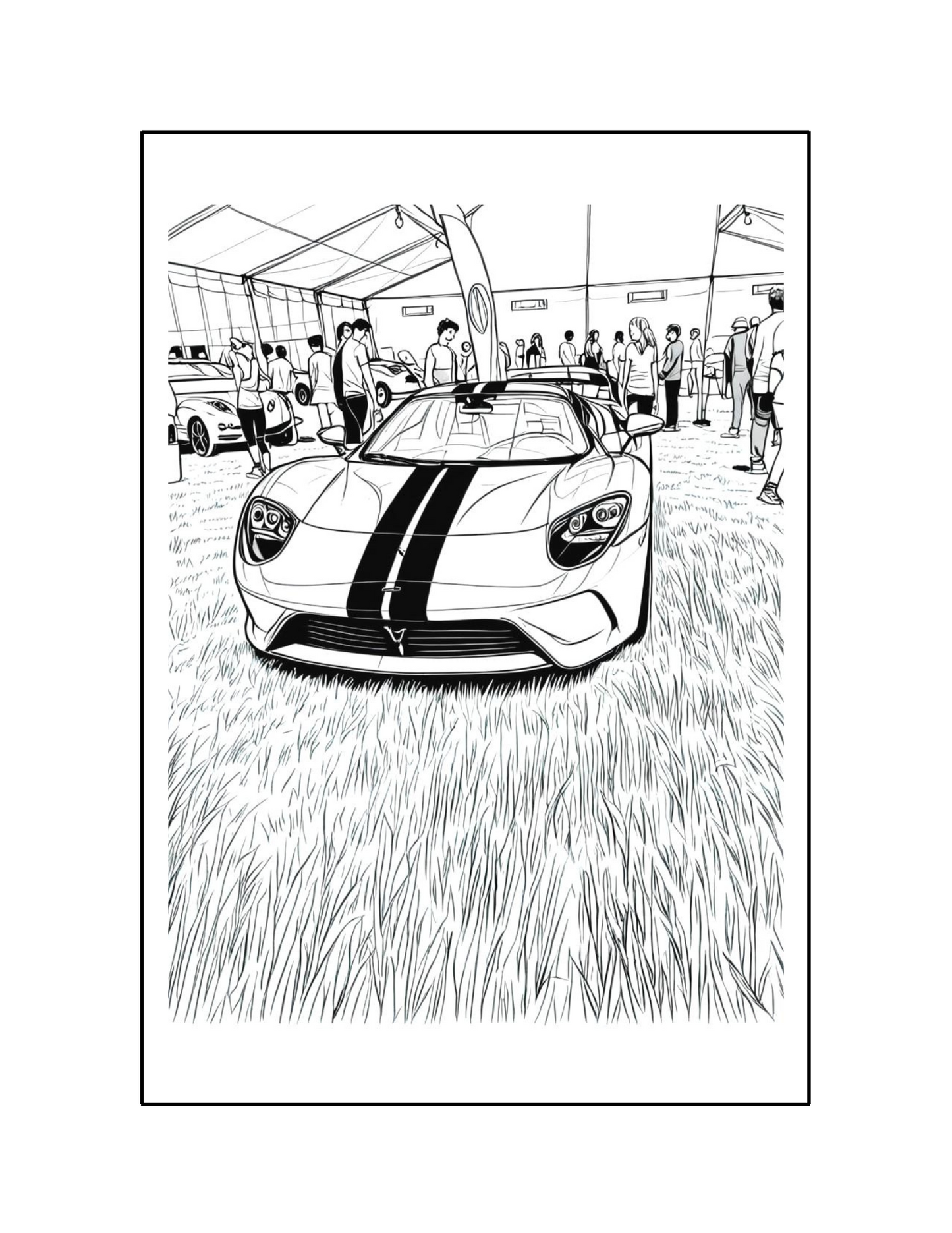 20 Page Digital Download Coloring Book- Automotive Photography