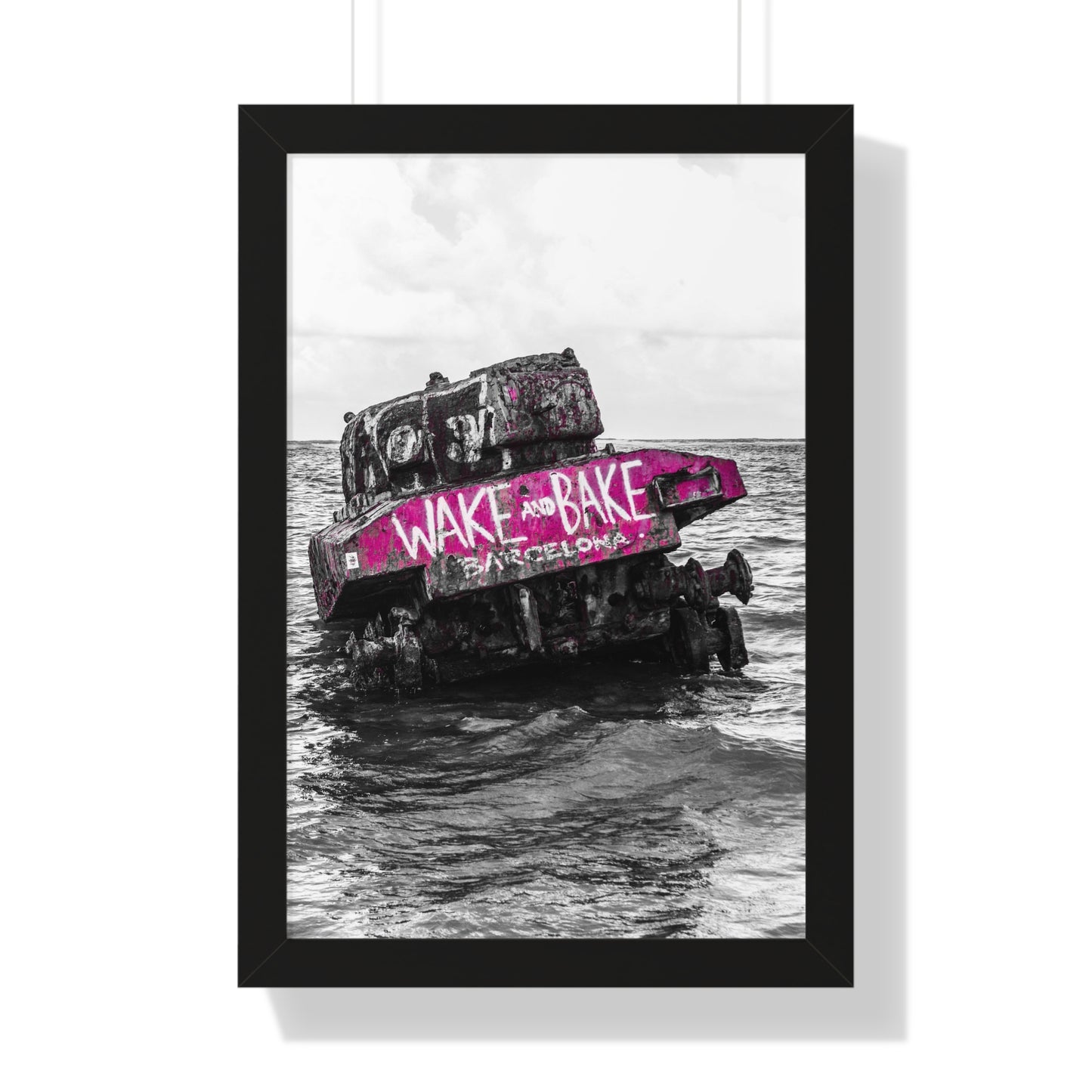 Rusty Canvas: Vintage Tank in Puerto Rico - Framed Photography Print