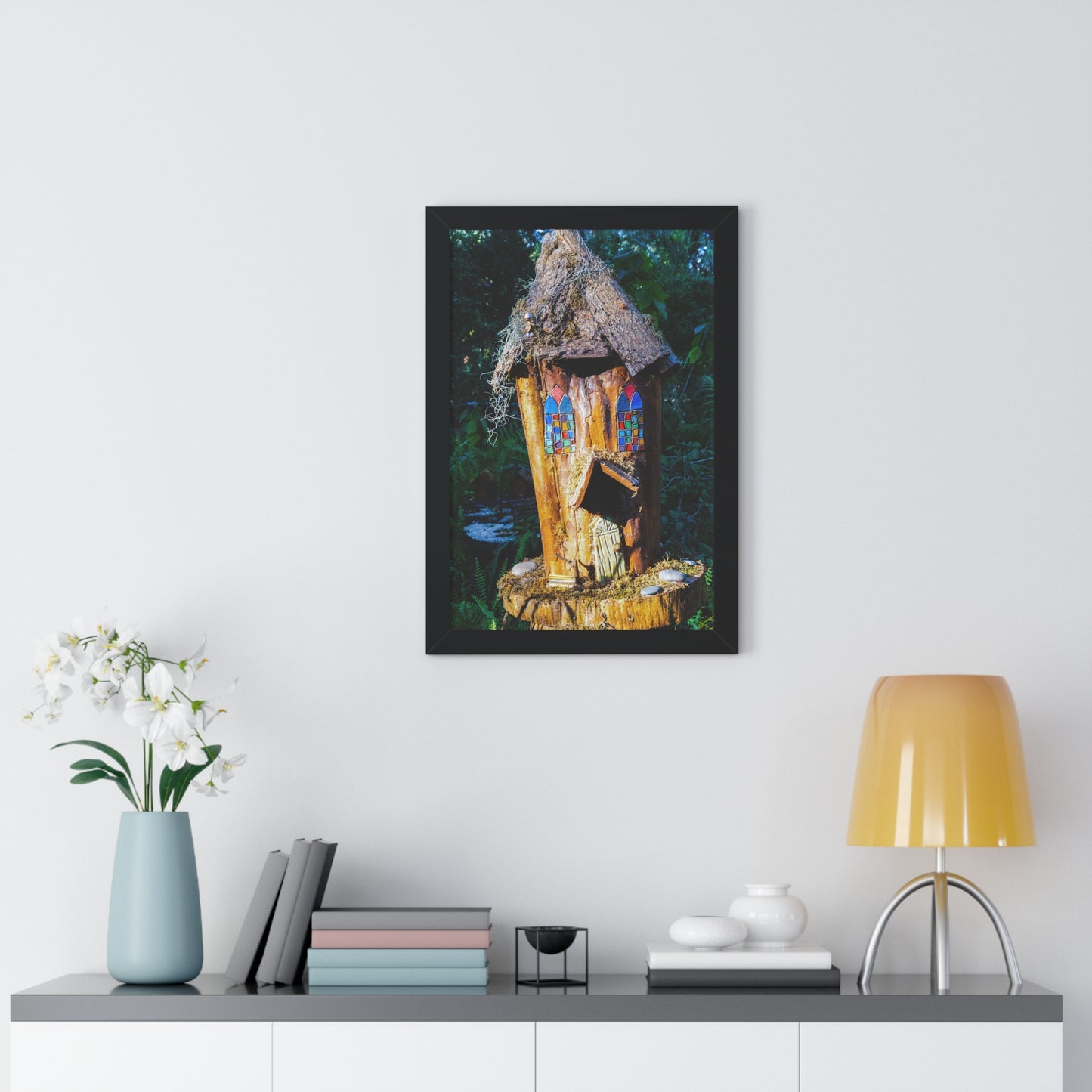 Whimsical Birdhouse in Nature Photography Print