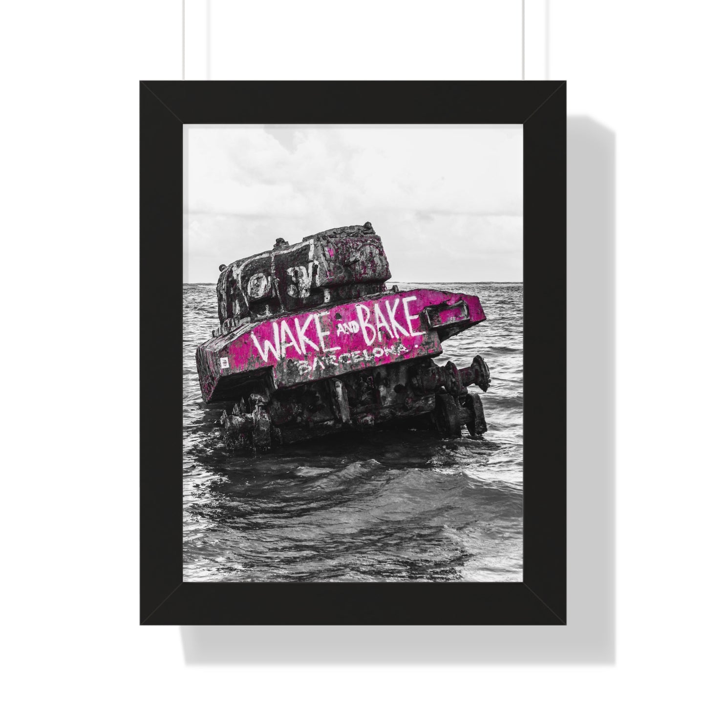 Rusty Canvas: Vintage Tank in Puerto Rico - Framed Photography Print