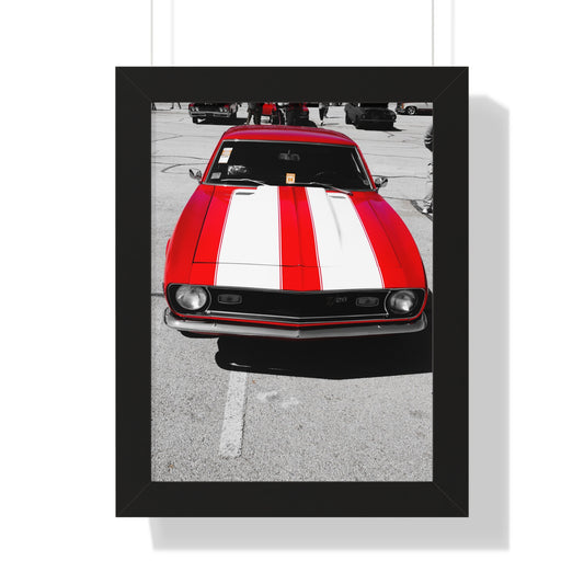Timeless Beauty Camaro: Vintage Car Glamour - Framed Photography Print