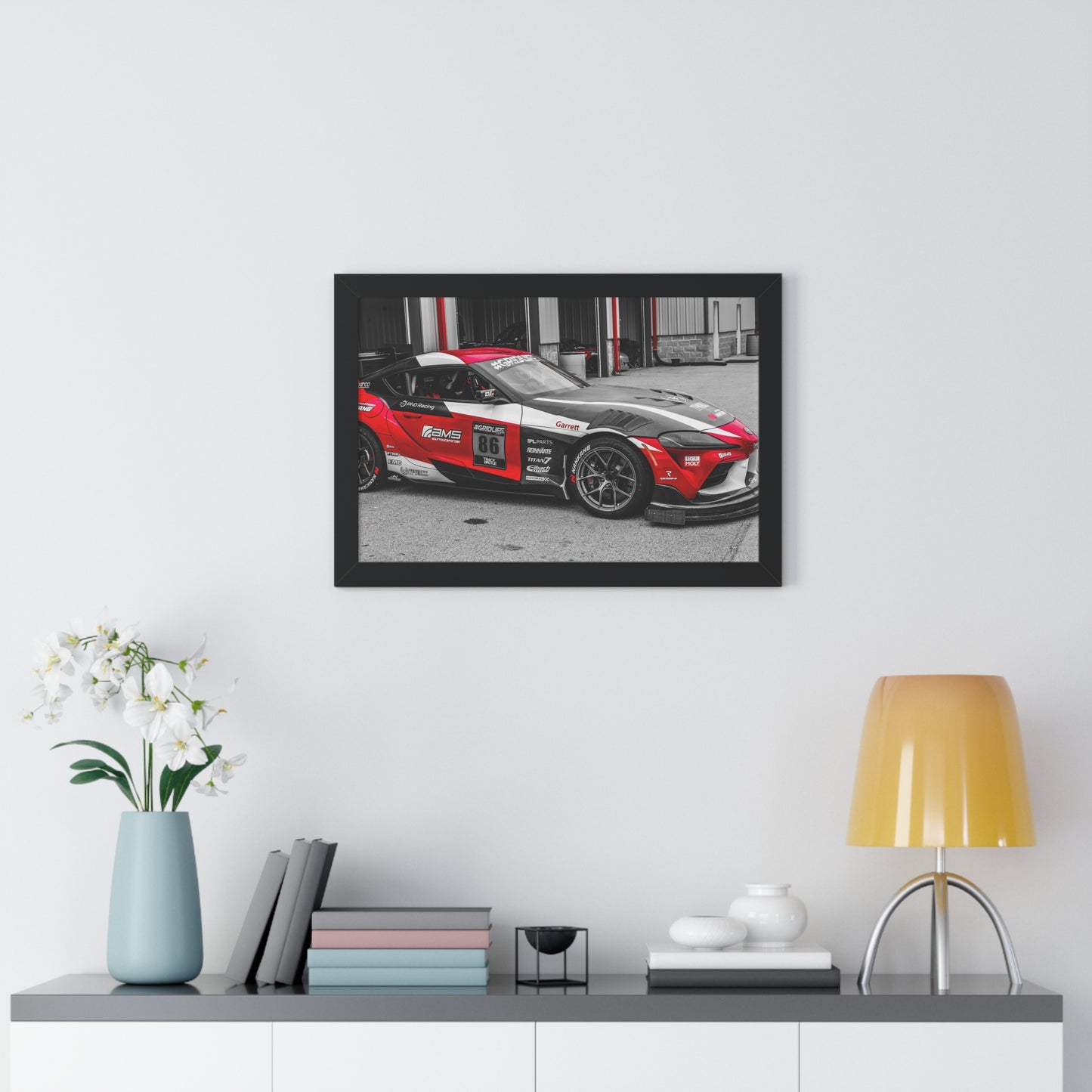 Dynamic Toyota Supra - Framed Print