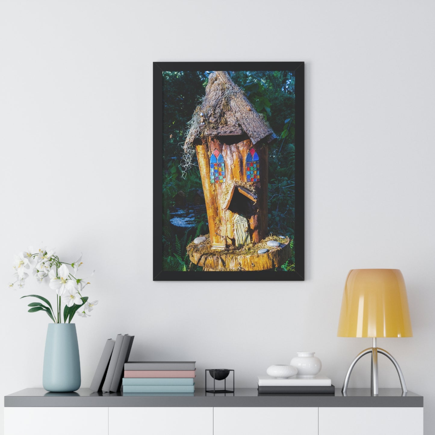 Whimsical Birdhouse in Nature Photography Print