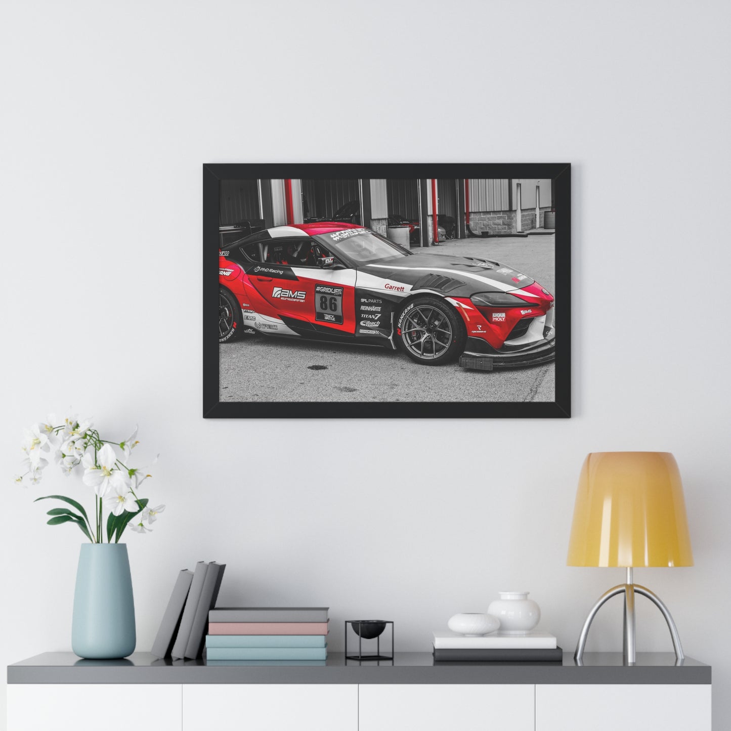 Dynamic Toyota Supra - Framed Print