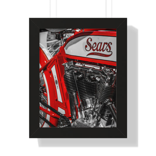 Sears Motorcycle at the Barber Vintage Motorsports Museum - Framed Print