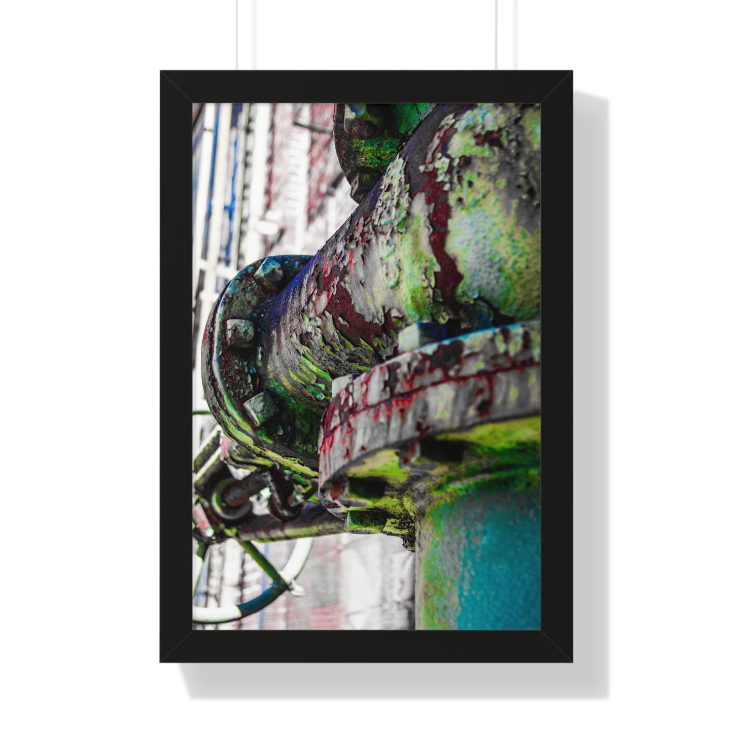 Sloss Furnaces: Rusted Pipes - Framed Print