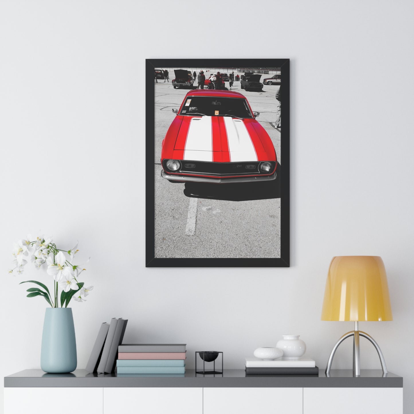 Timeless Beauty Camaro: Vintage Car Glamour - Framed Photography Print