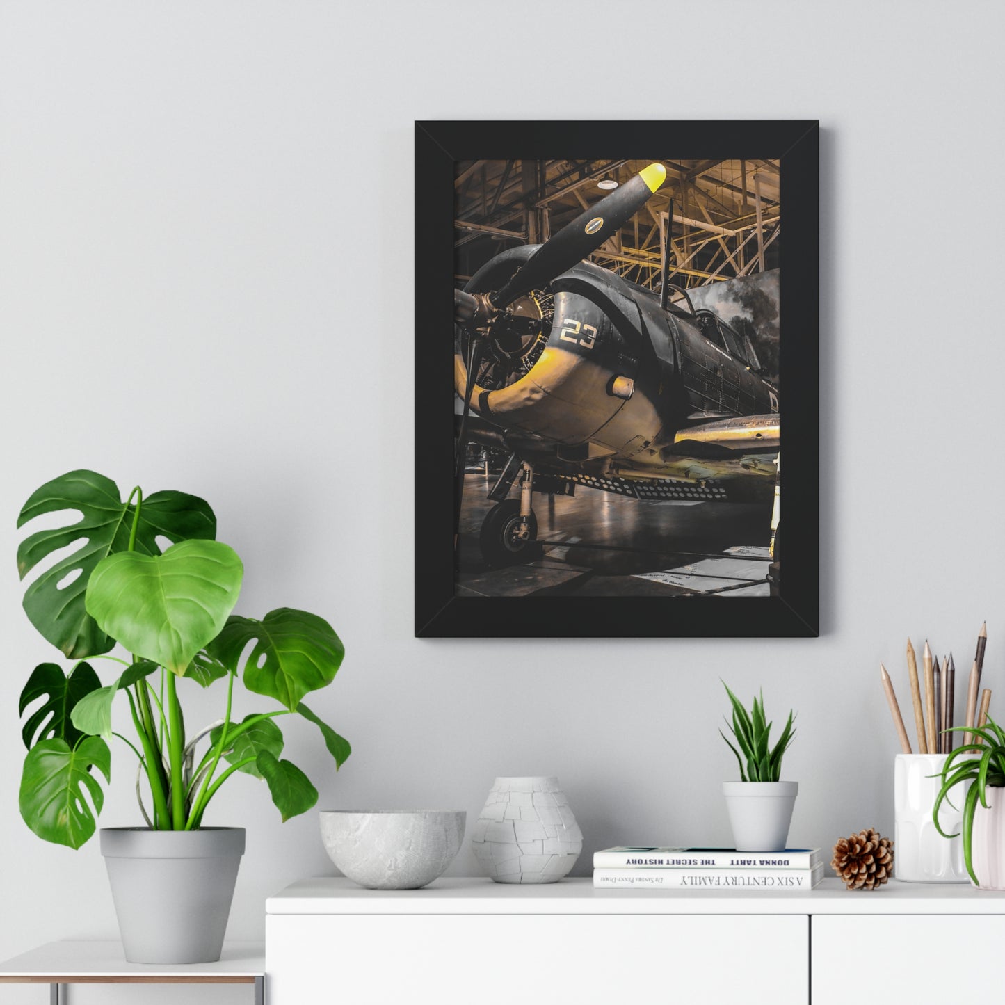 Pearl Harbor Museum: Historic Airplane - Framed Print