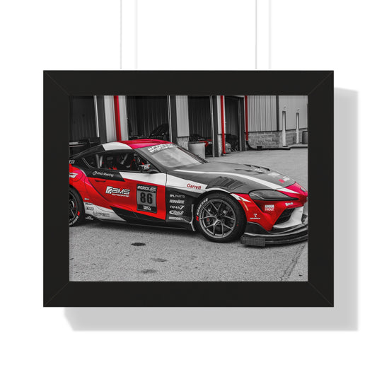 Dynamic Toyota Supra - Framed Print