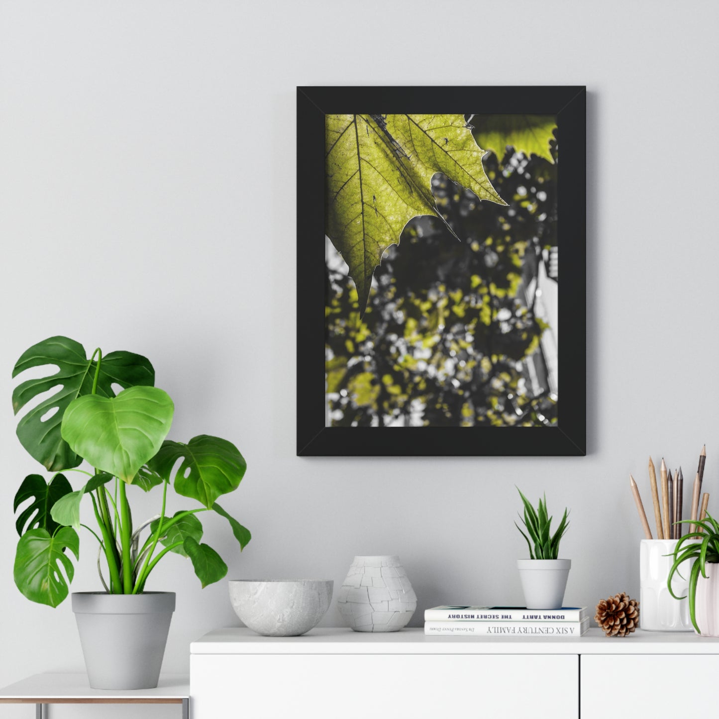 Sloss Furnaces: Nature's Embrace - Close-Up of Leaves - Framed Print