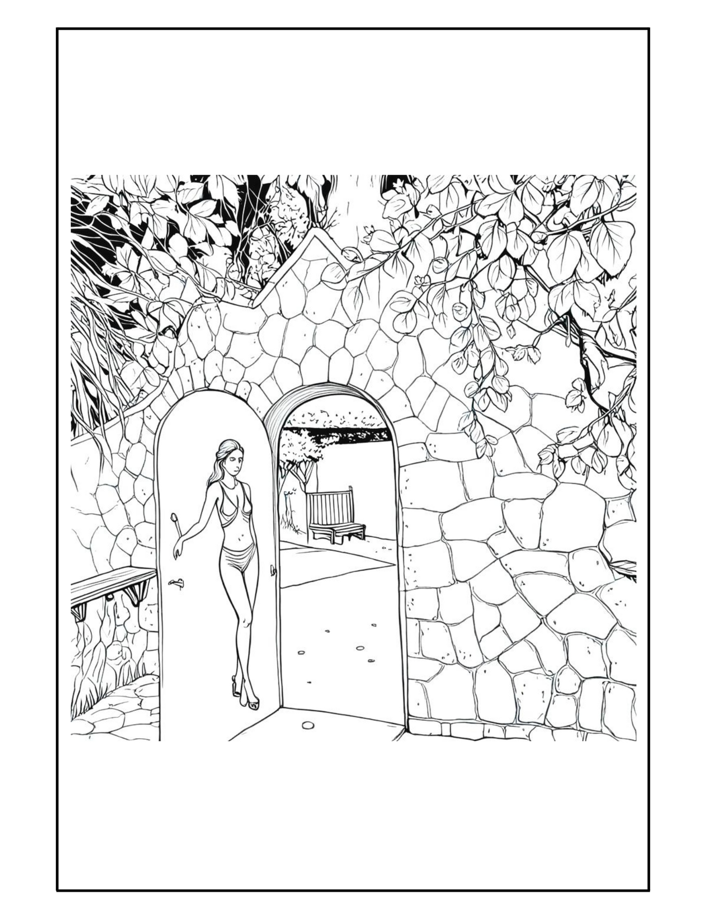 20 Page Travel Photography Coloring Book