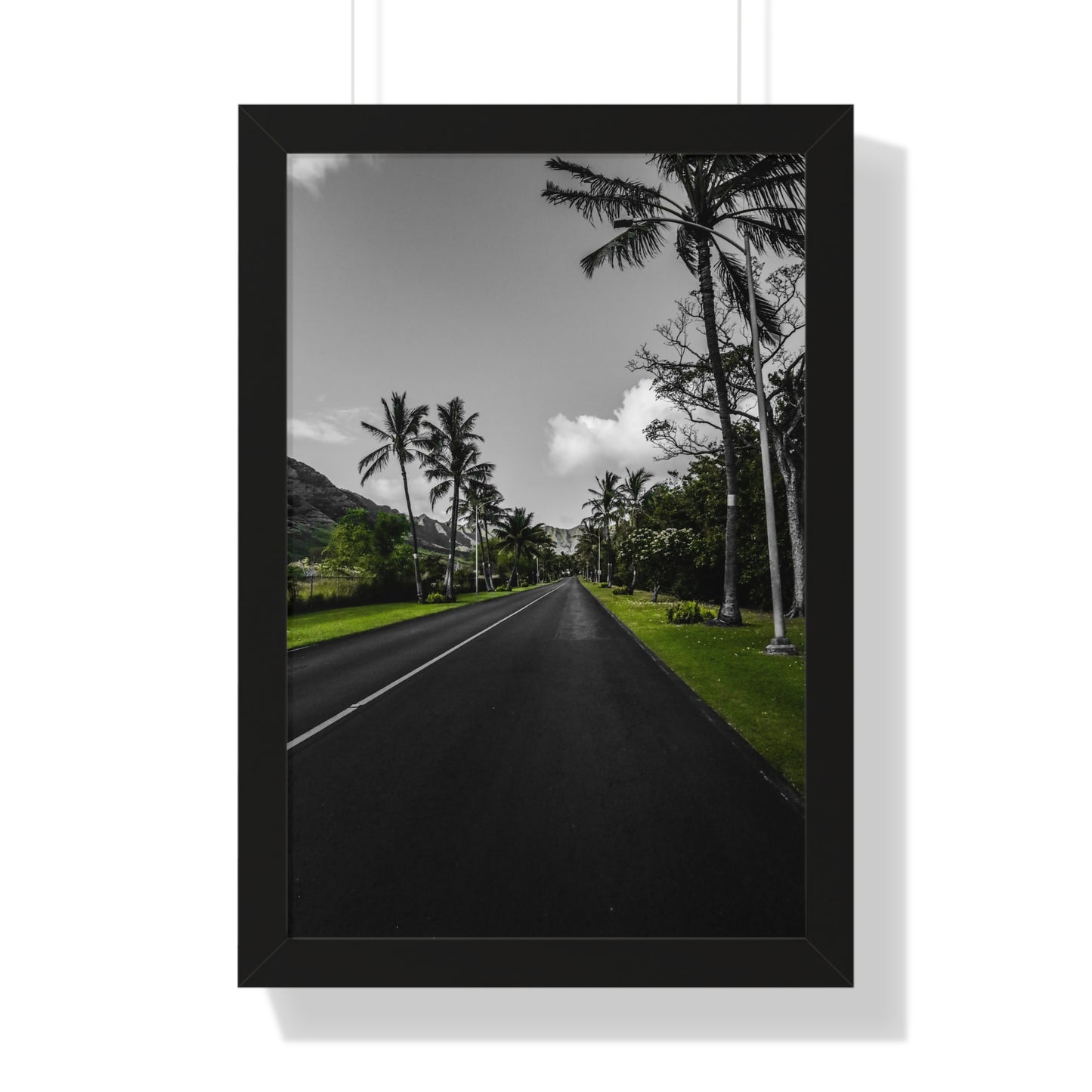 The Road Less Traveled: Scenic Path in Hawaii - Framed Photography Print