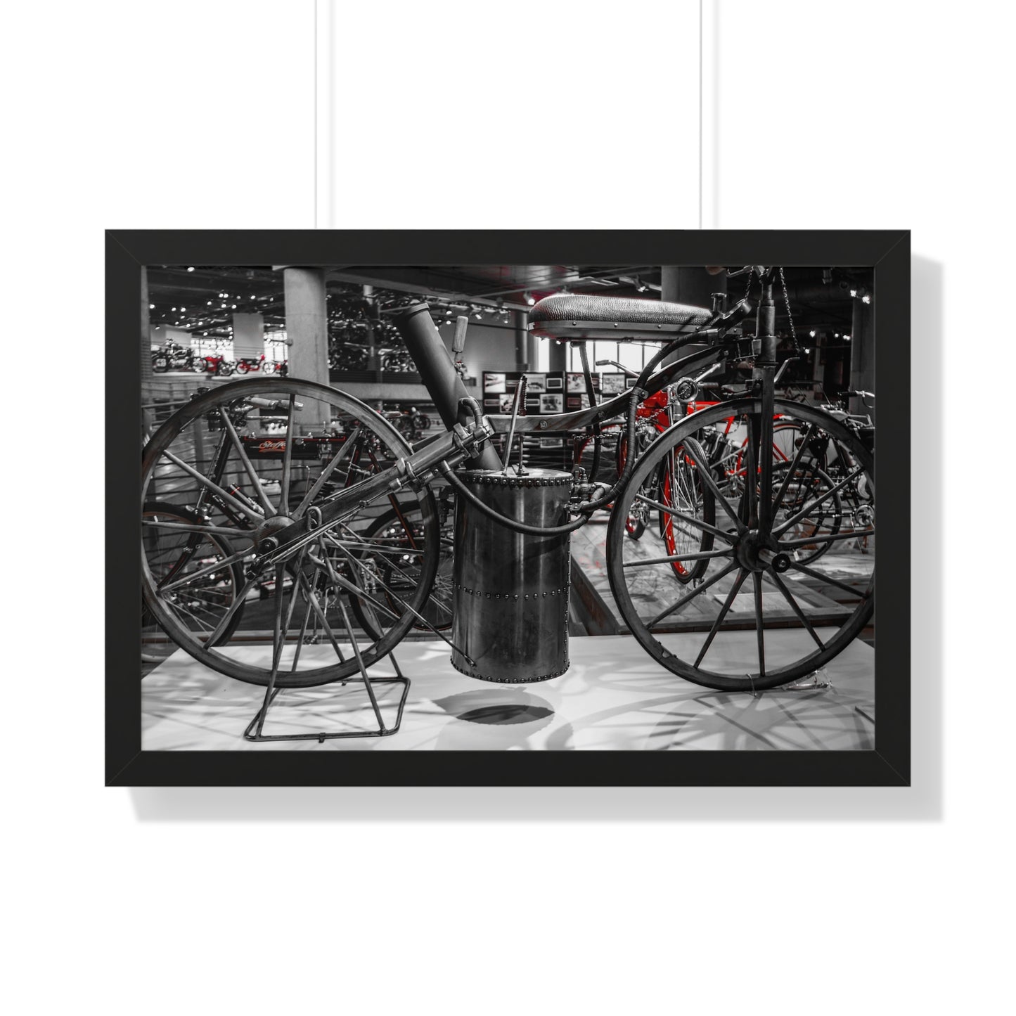 Vintage Bike at the Barber Vintage Motorsports Museum - Framed Print